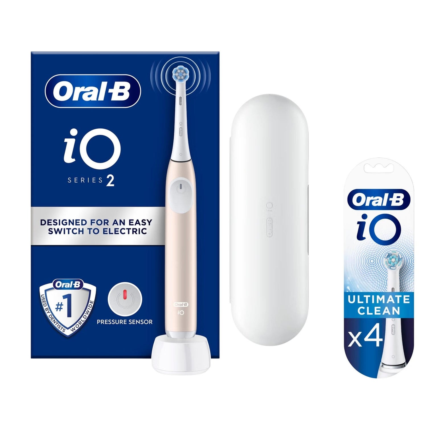 Oral-B iO2 Pink Electric Toothbrush + Travel Case