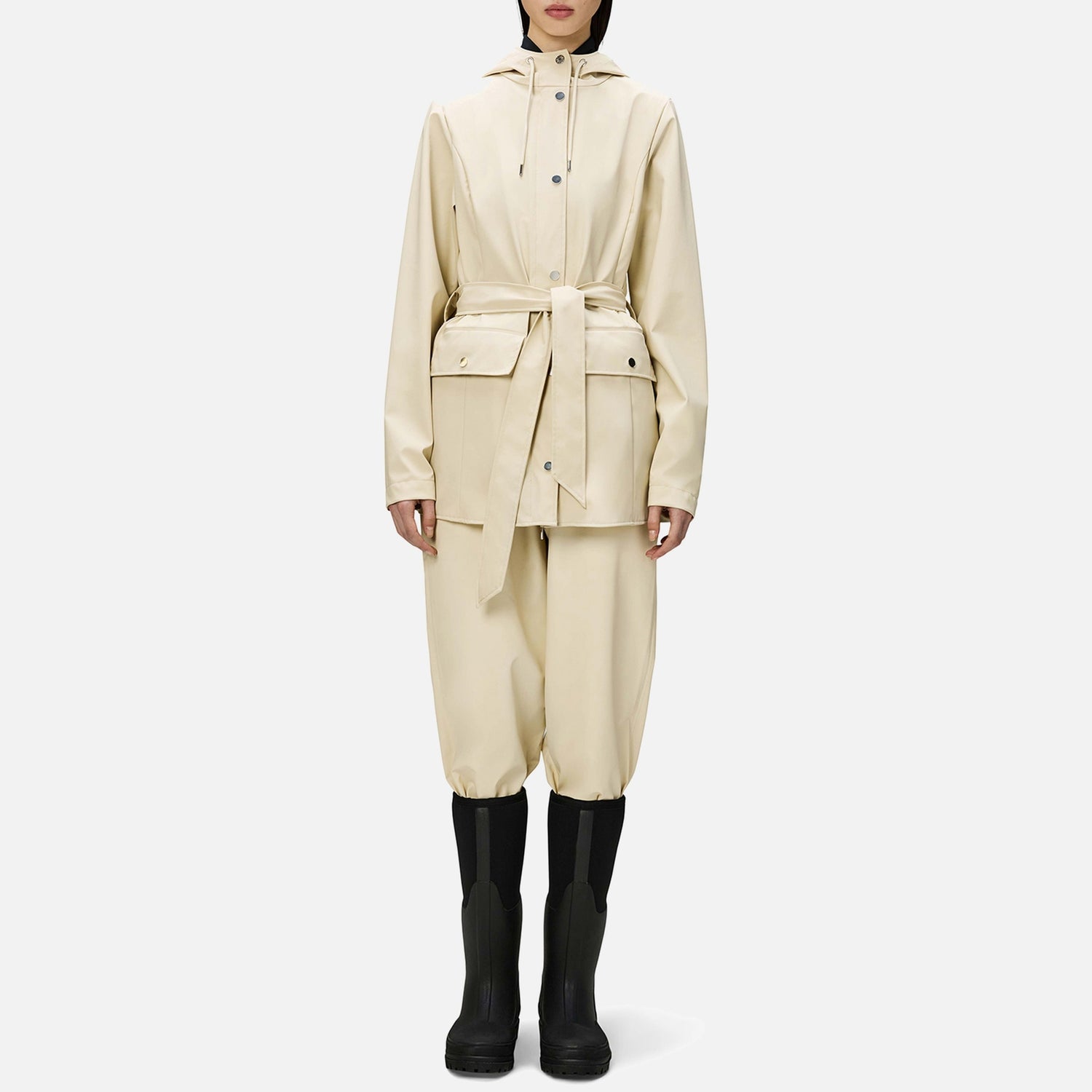 Rains Curve Matte Shell Jacket - M