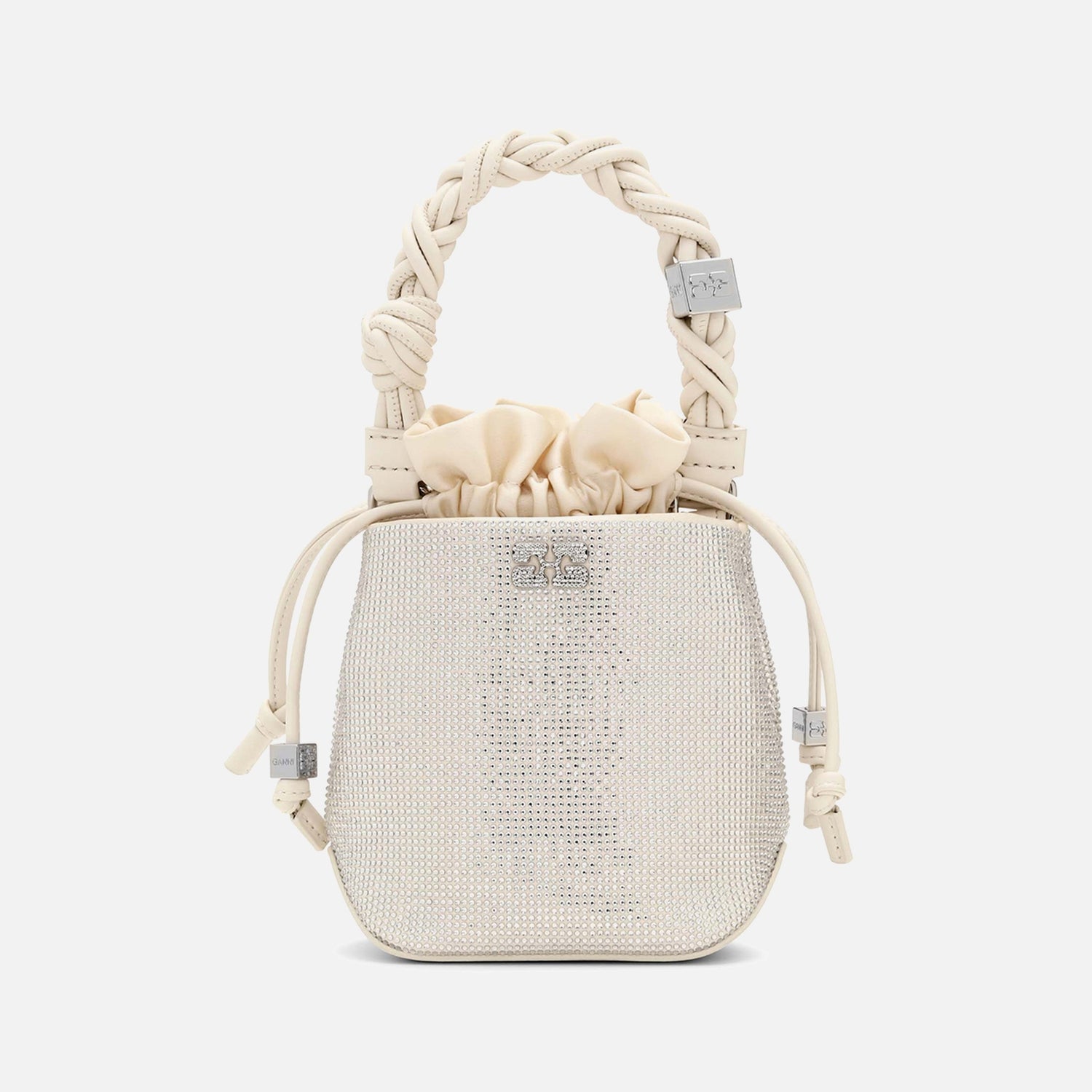 Ganni Mini Bou Embellished Faux Leather Bag