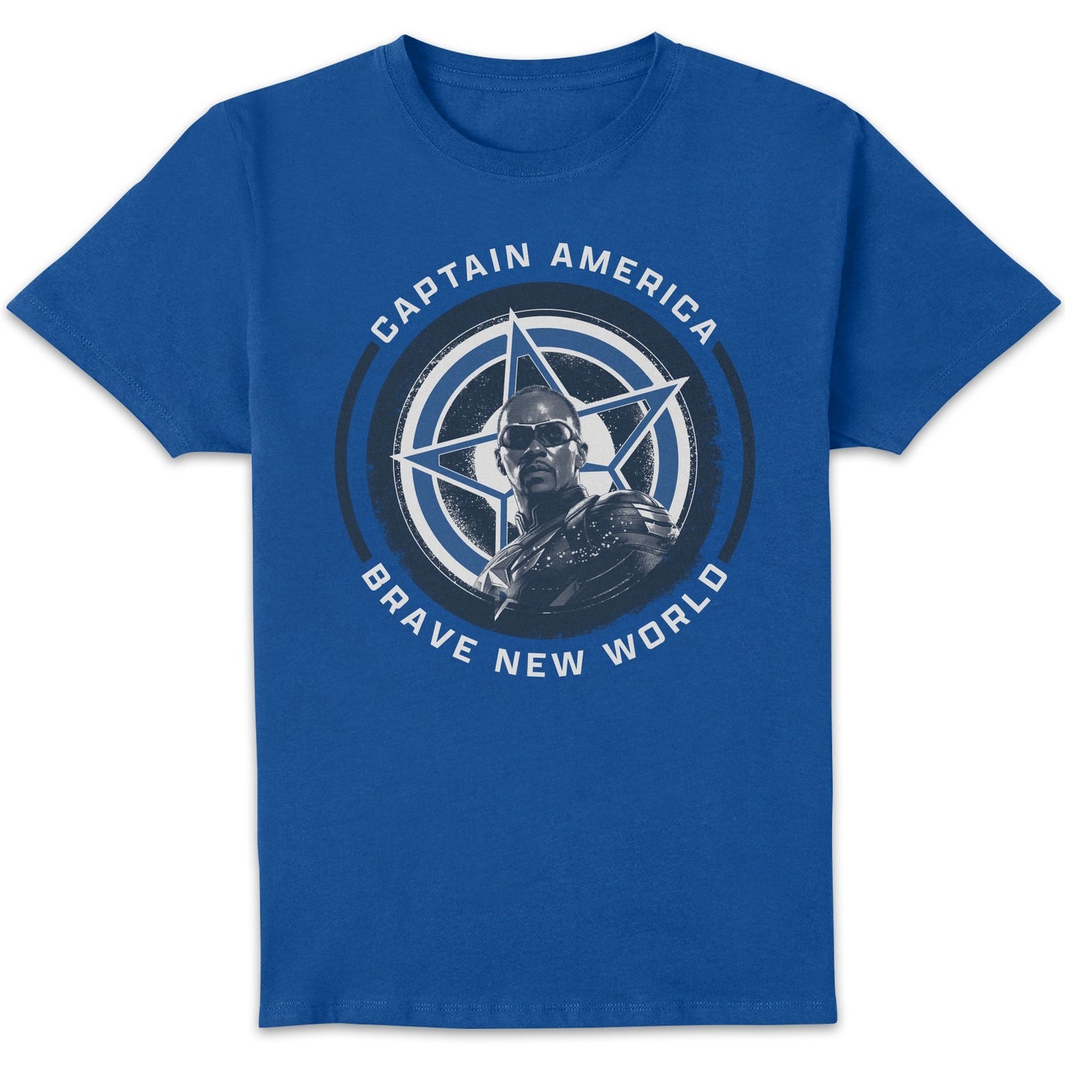 Marvel Captain America Brave New World Circular Logo Unisex T-Shirt - Blue