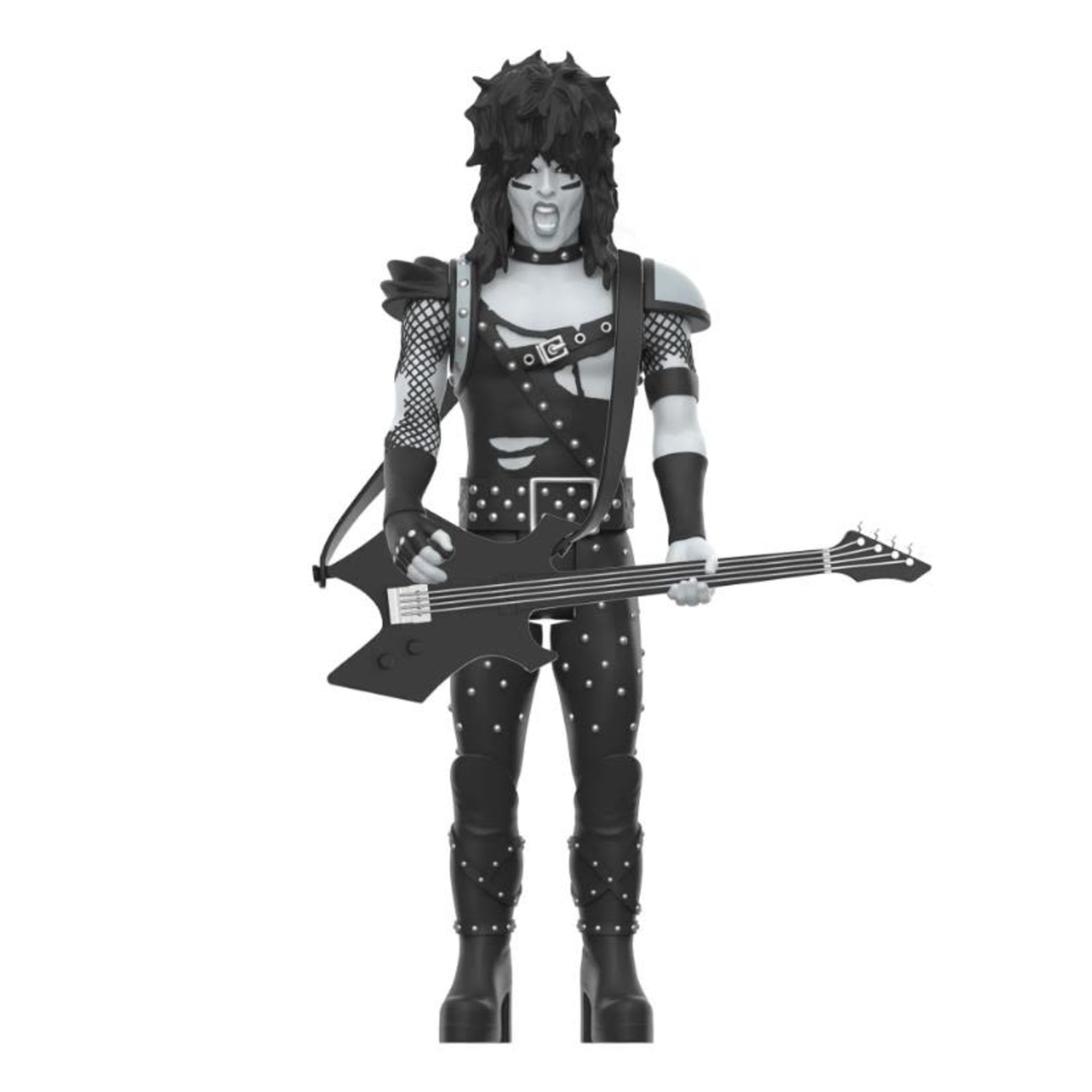 Super7 Motley Crue ReAction Wave 2 - Nikki Sixx Shout at the Devil Black & White Edition Action Figure