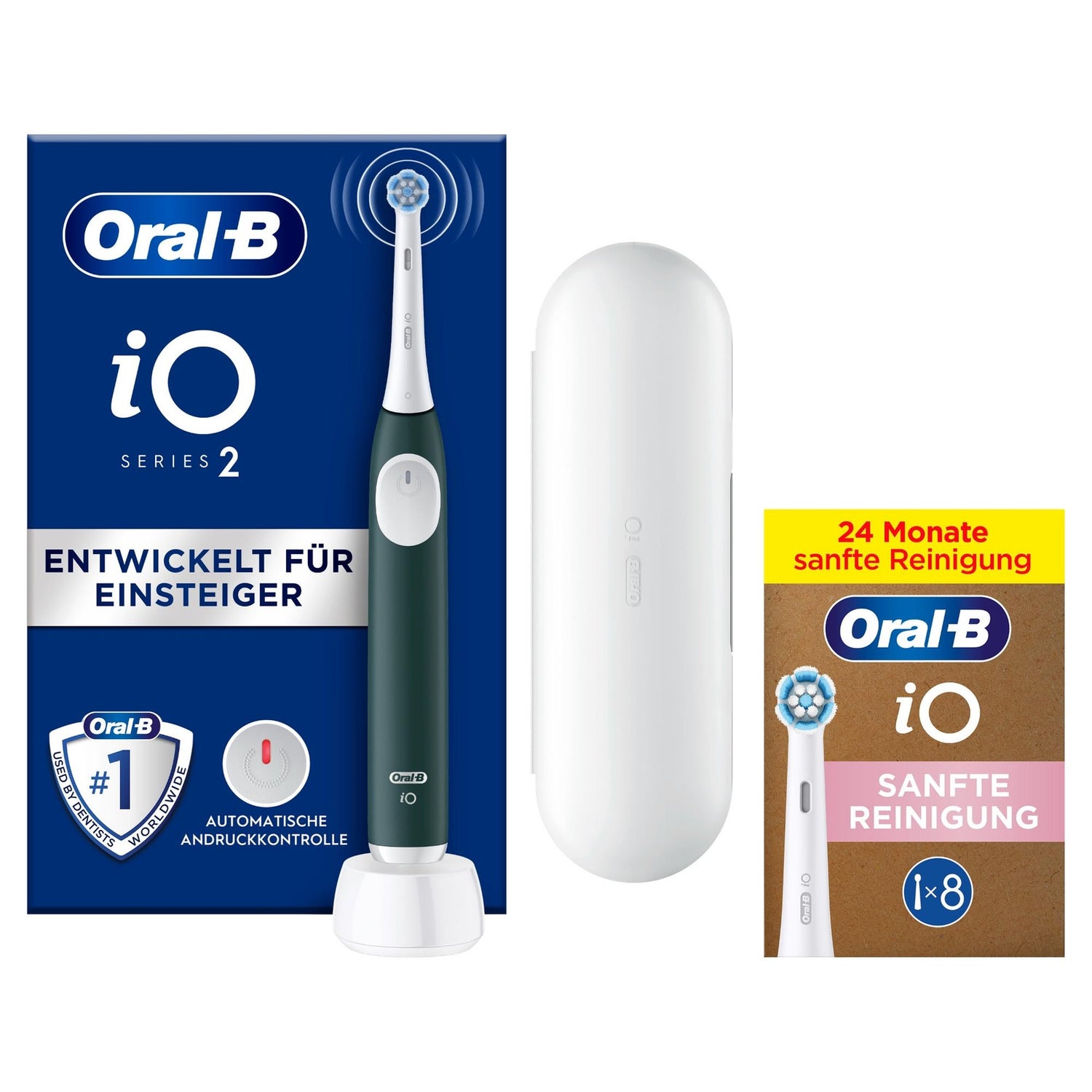 Oral-B iO Series 2 mit Reiseetui Forest Green
