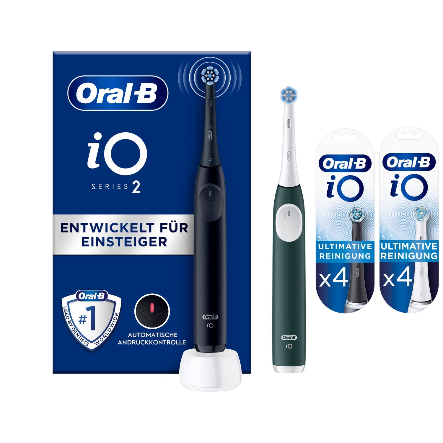 Oral-B iO Series 2 Night Black/Forest Green mit 2. Handstück