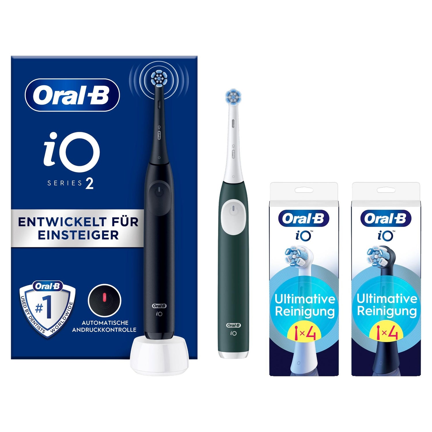 Oral-B iO Series 2 Night Black/Forest Green mit 2. Handstück