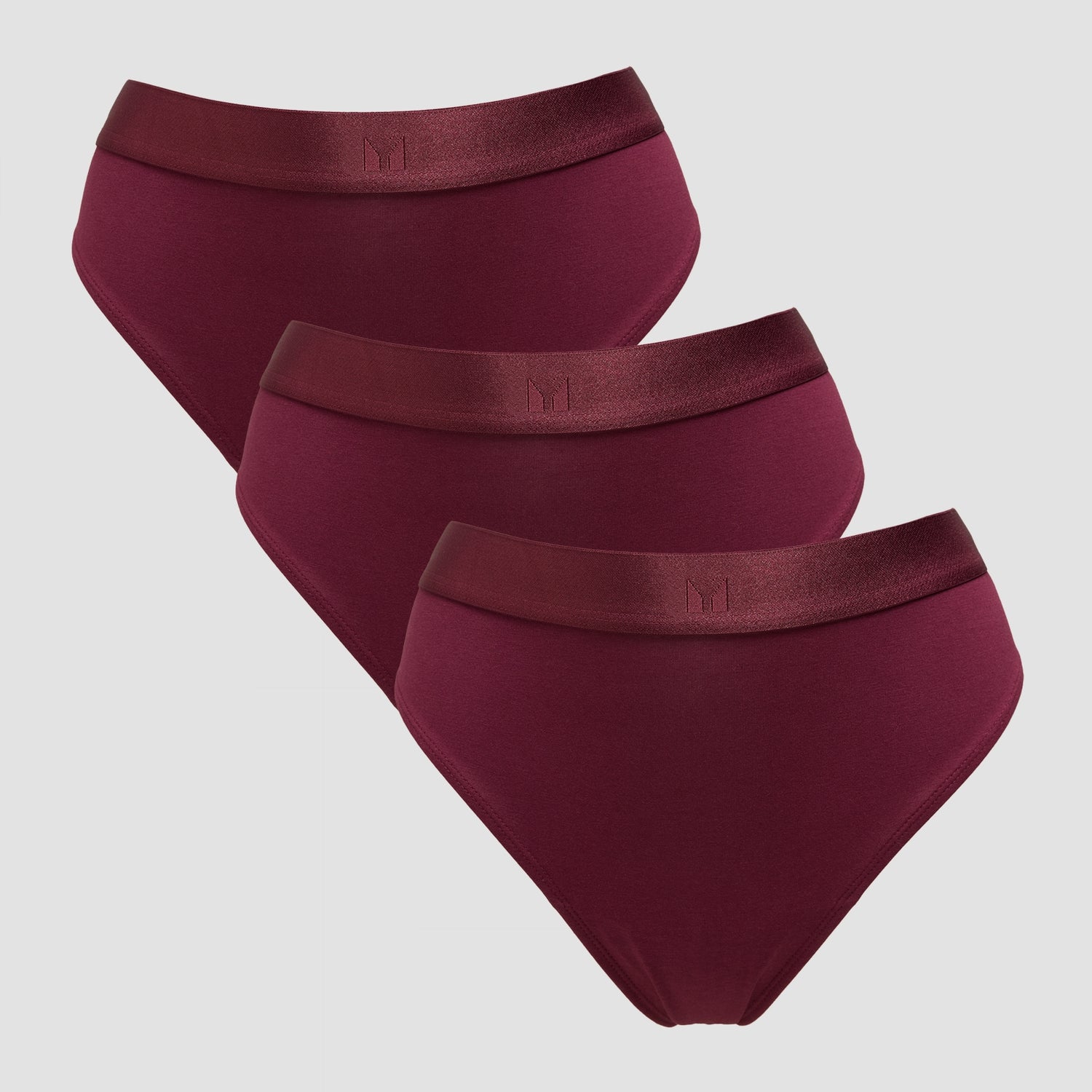 MP Women's Mid Rise Bikini Brief (3 Pack) - Deep Berry - XS