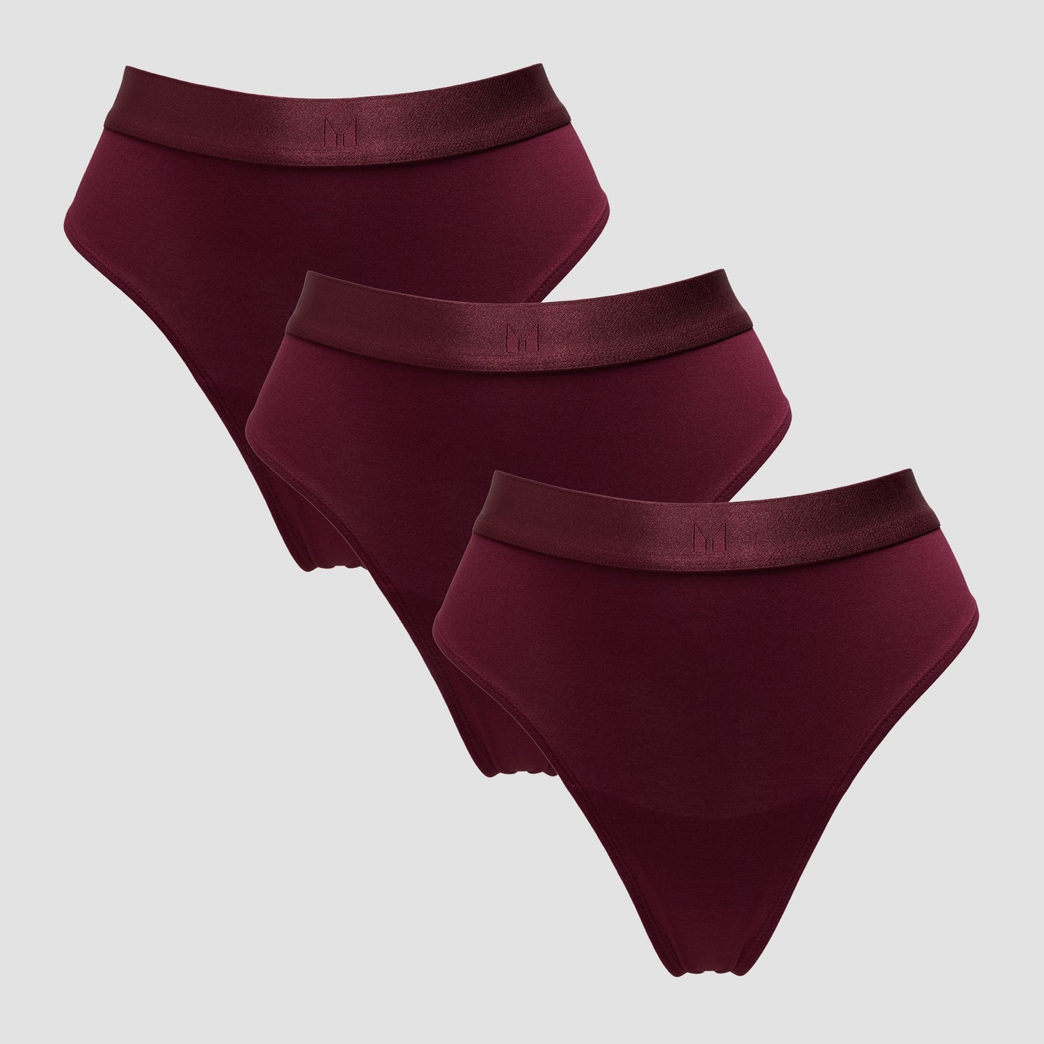 MP Women's Mid Rise Thong (3 Pack) - Deep Berry - XS
