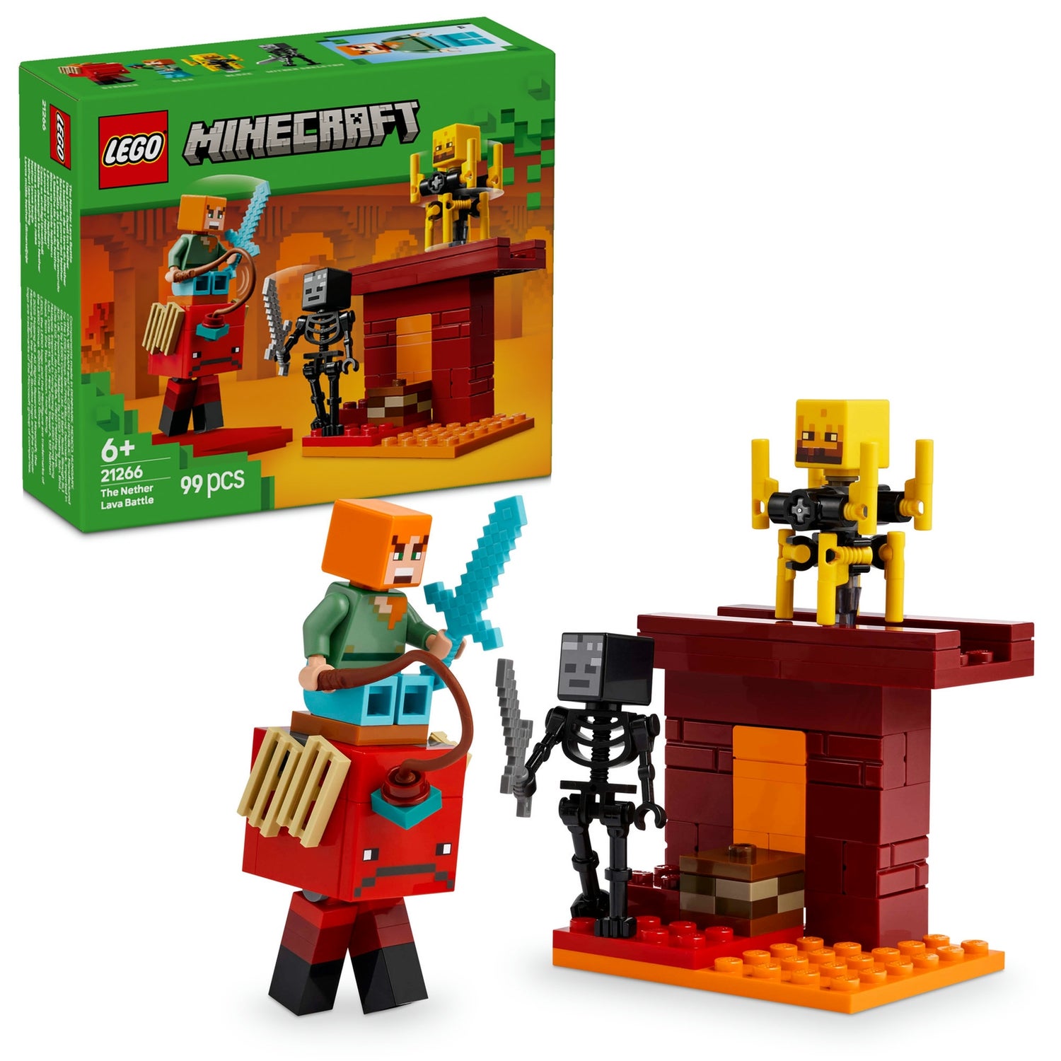 LEGO Minecraft The Nether Lava Battle Building Toy 21266