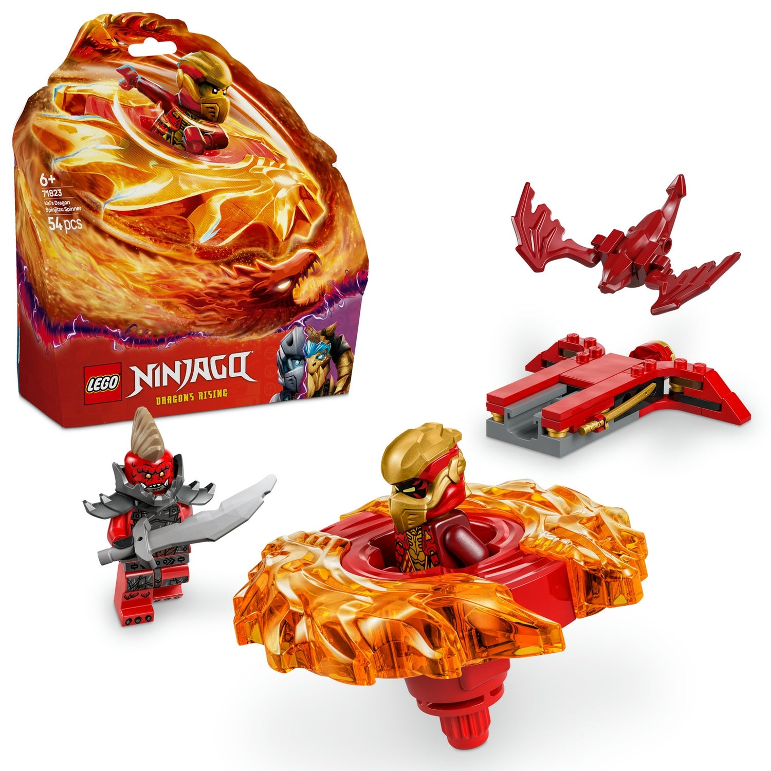 LEGO NINJAGO Kai’s Dragon Spinjitzu Spinner Toy Set 71823