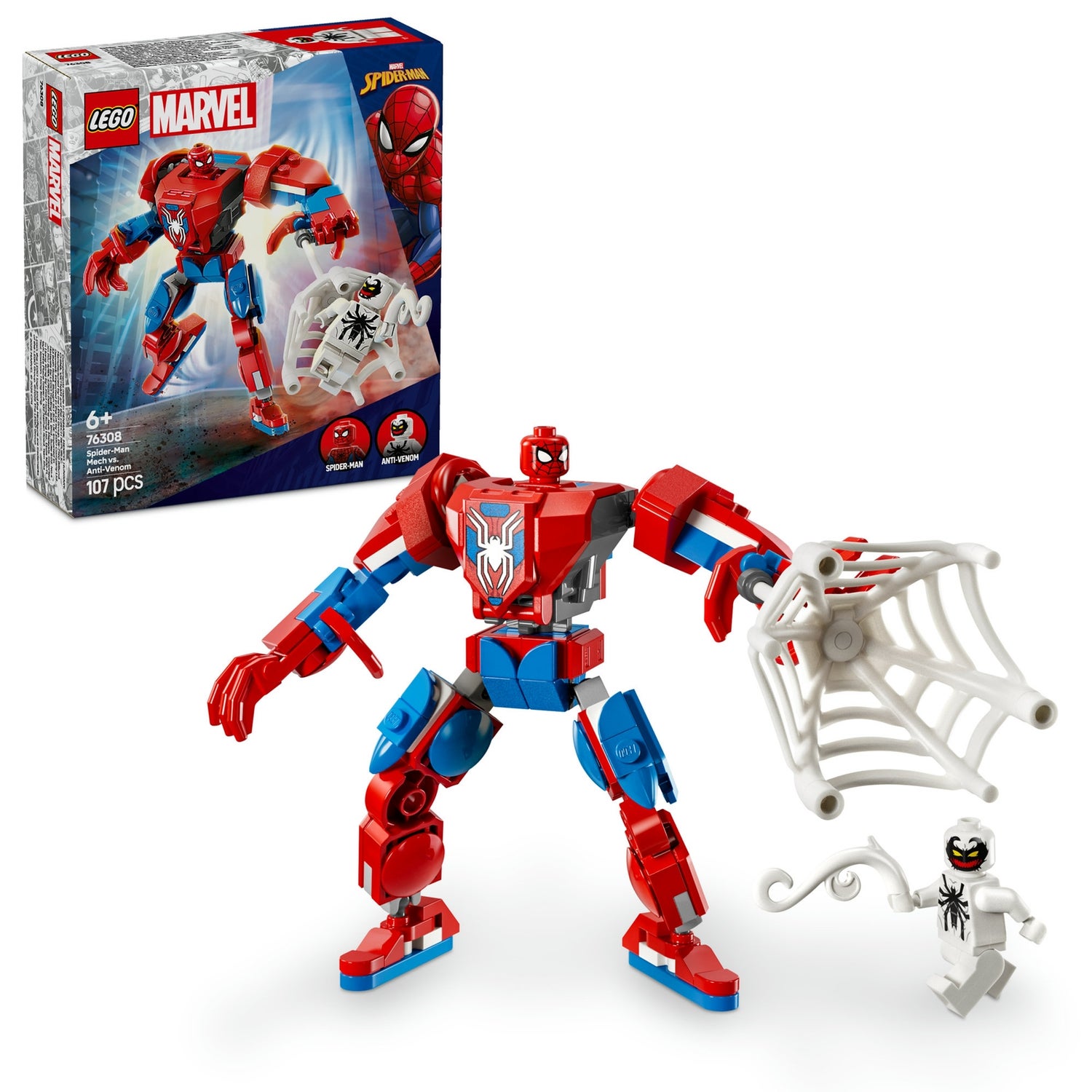 LEGO Marvel Spider-Man Mech vs. Anti-Venom Playset 76308