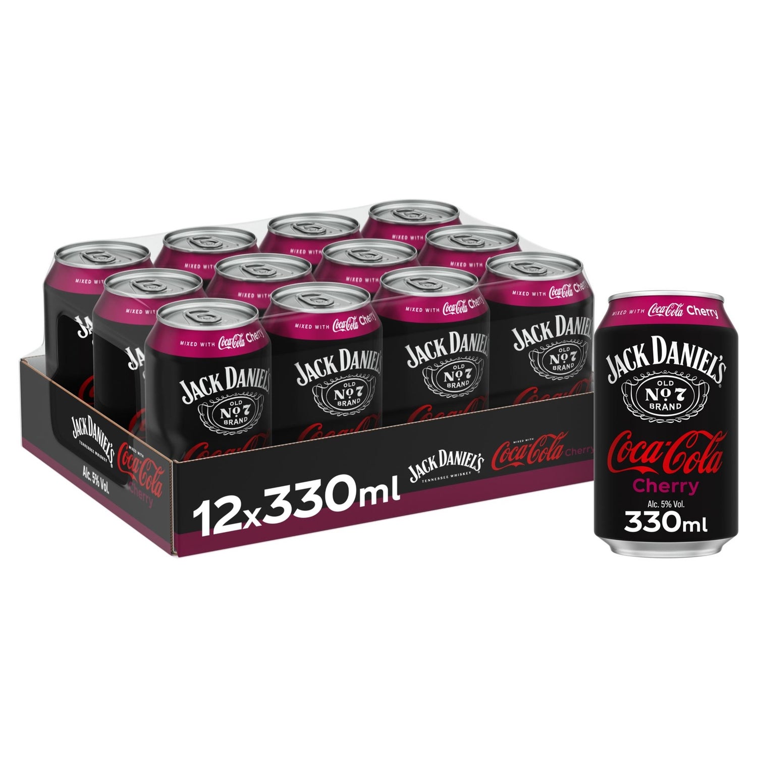 Jack Daniel's & Coca-Cola Cherry 12 x 330ml
