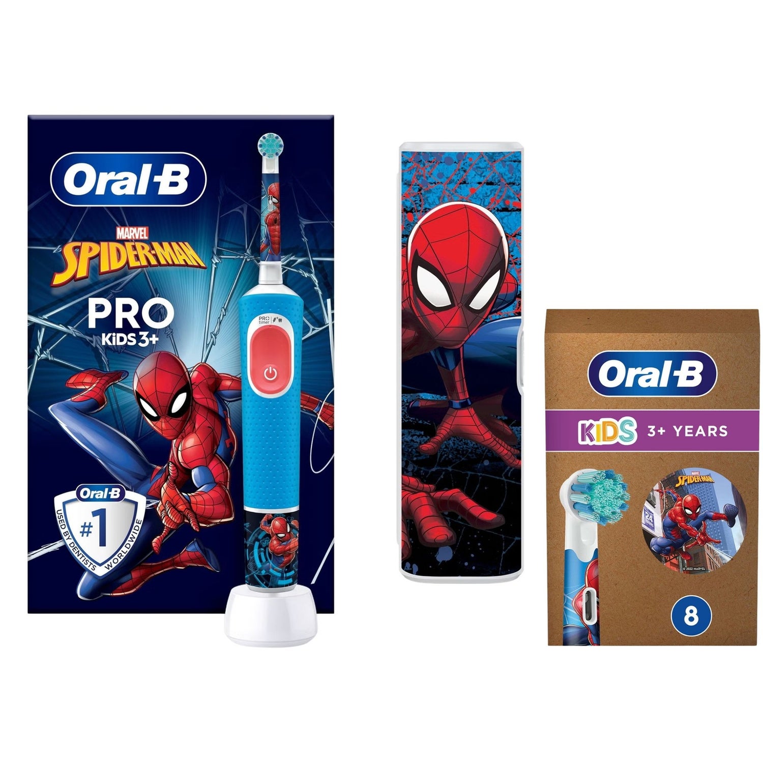 Oral-B Vitality Pro Kids Spiderman Electric Toothbrush with Travel Case
