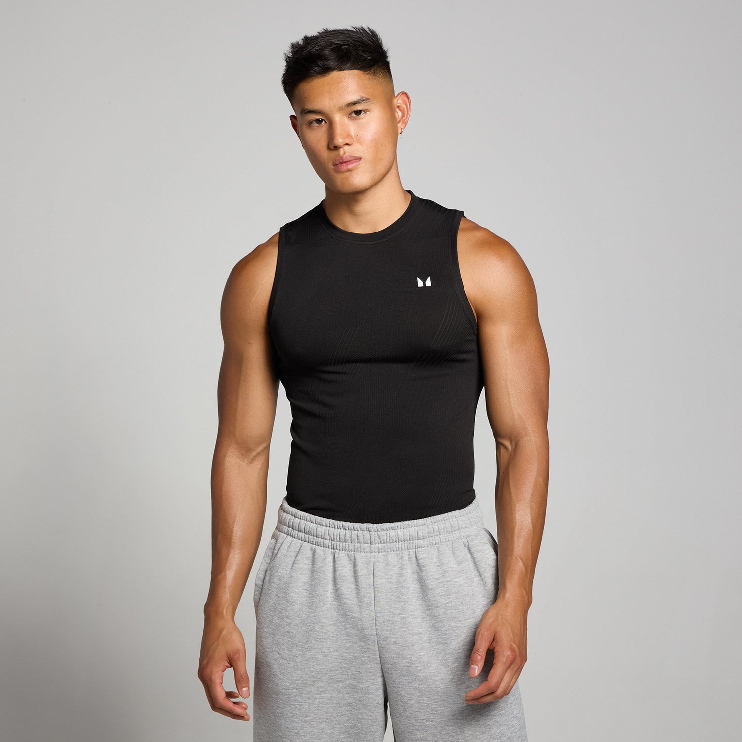 MP Men's Tempo Pillar Graphic Seamless Tank - Black - XS