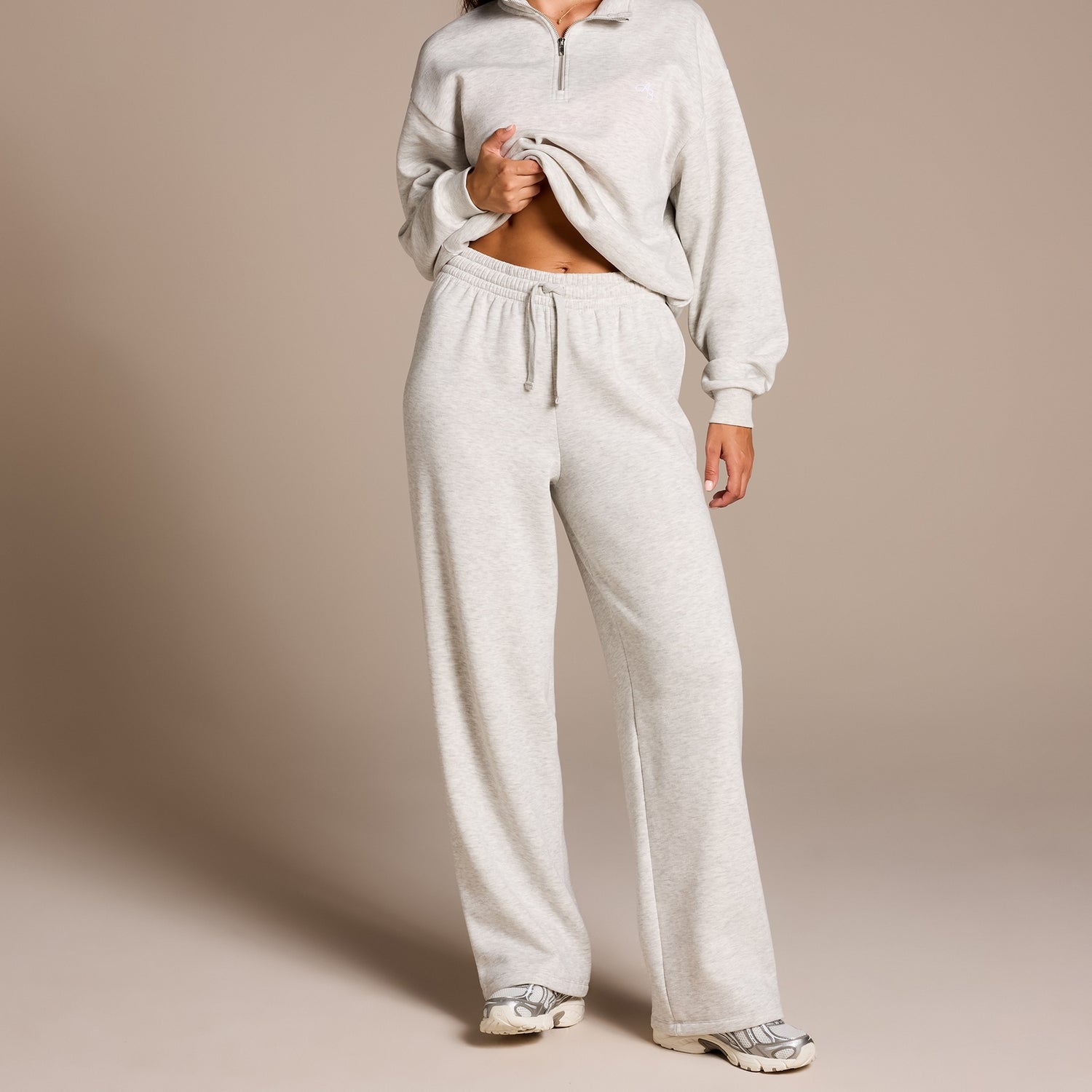 MP X Aleksandra Tall Straight Leg Joggers - Light Grey Marl