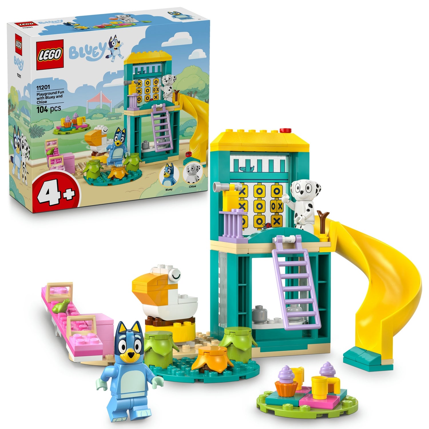 LEGO® Bluey Playground Fun with Bluey and Chloe Preschool Toy Building Kit 11201