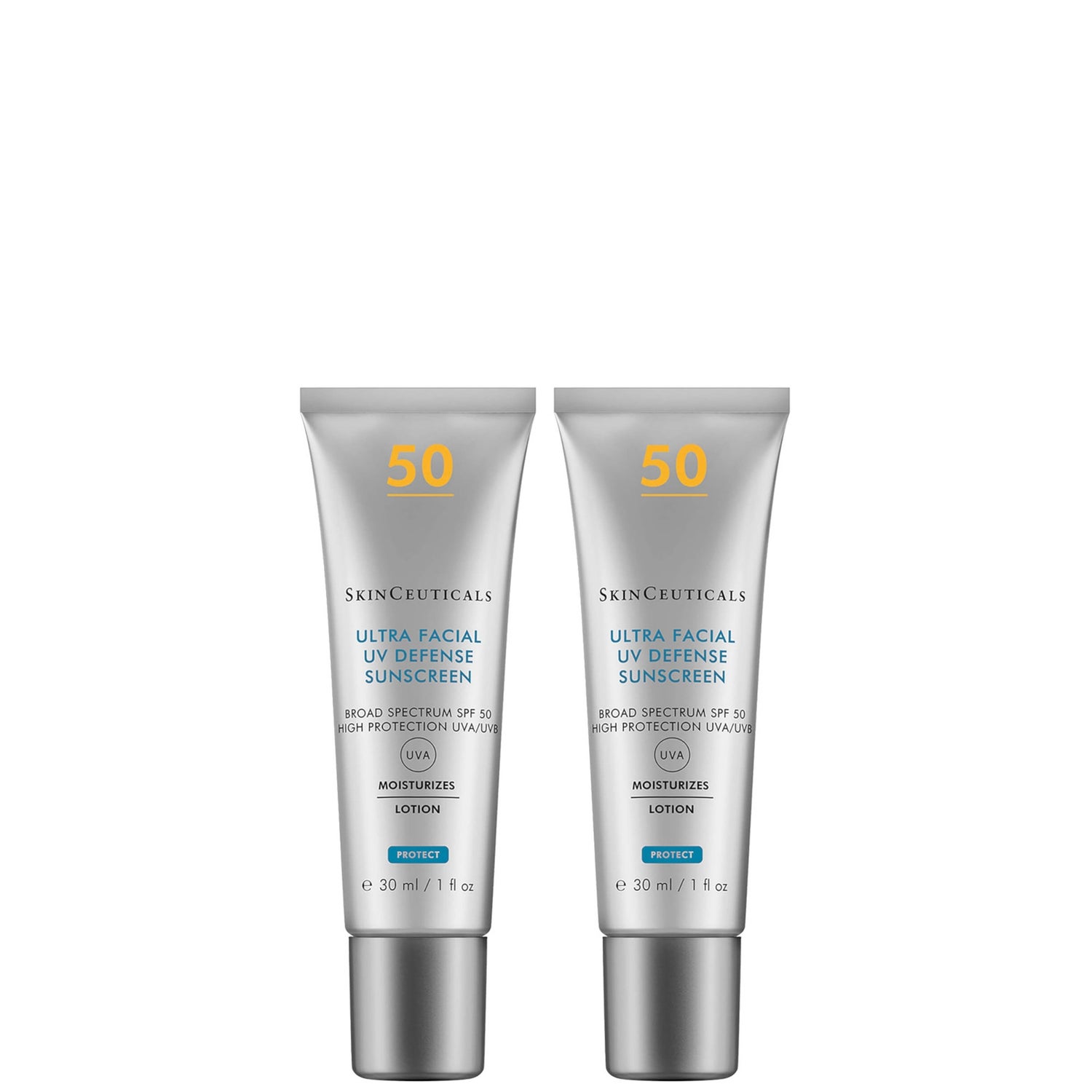SkinCeuticals Ultra Facial UV Defense SPF50 Sunscreen Protection 30ml Duo