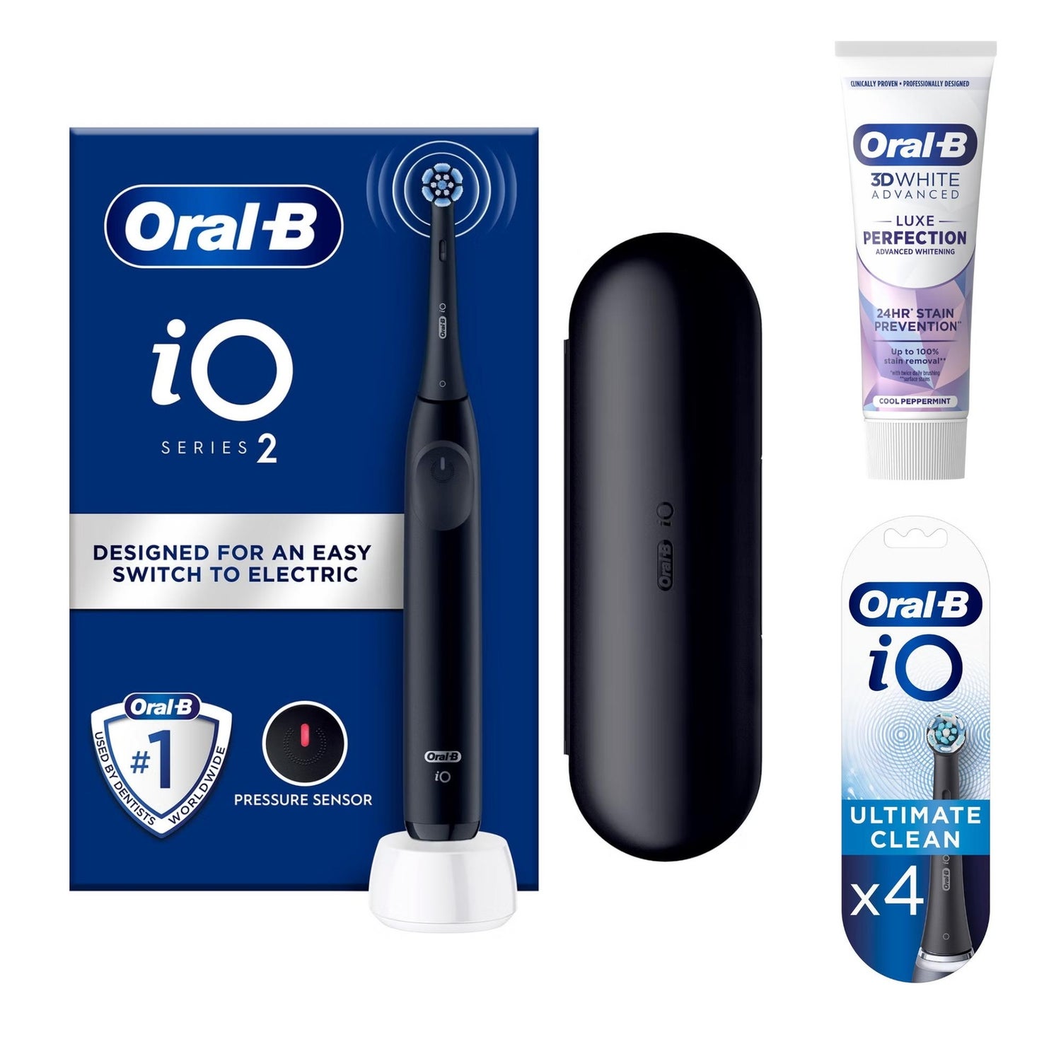 Oral-B iO2 Night Black Electric Toothbrush + Travel Case