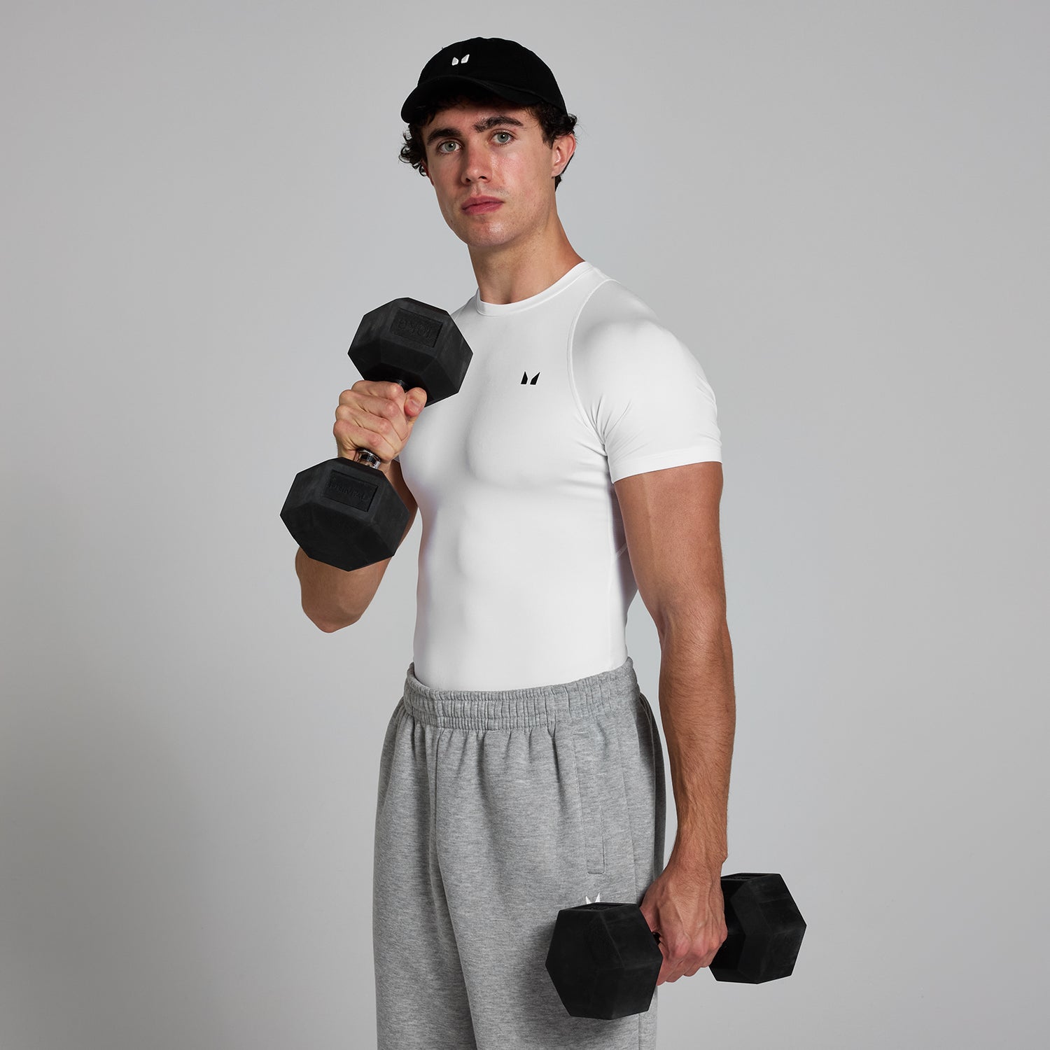 MP Men's Training Short Sleeve Baselayer - White