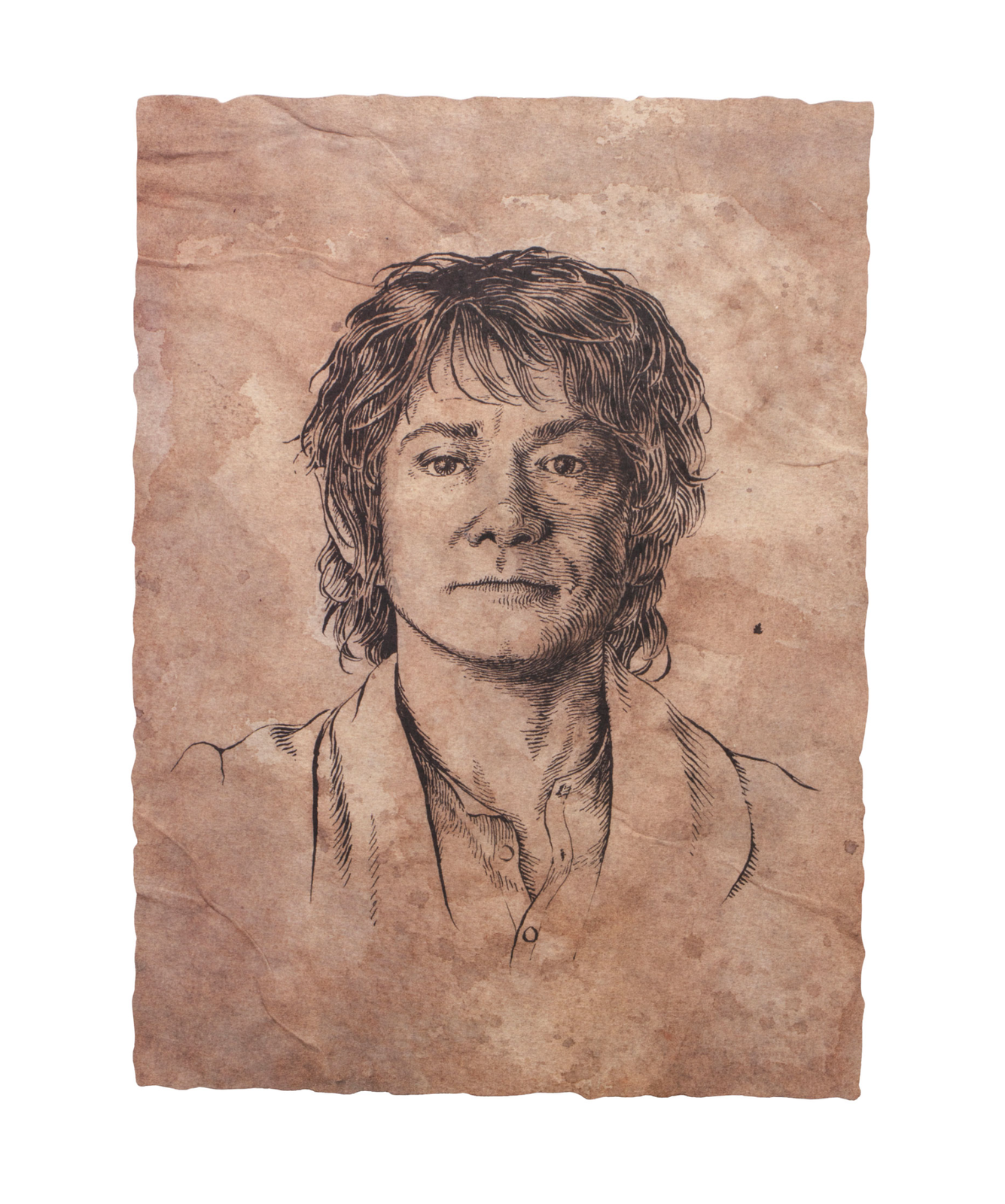 Weta Workshop The Hobbit Art Print Portrait of Bilbo Baggins 21 x 28cm