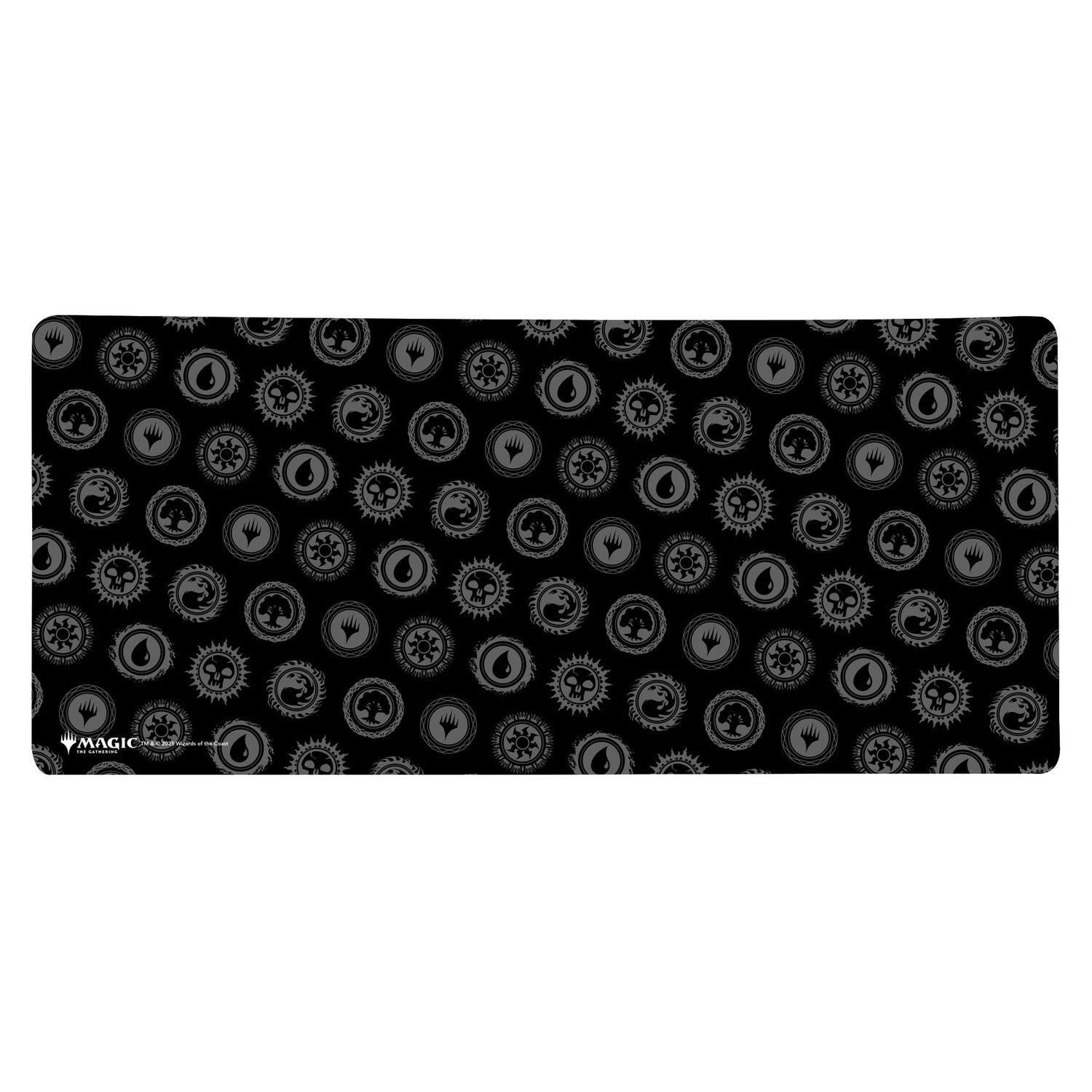 Magic: The Gathering Black And Grey Mana Pattern Gaming Mouse Mat