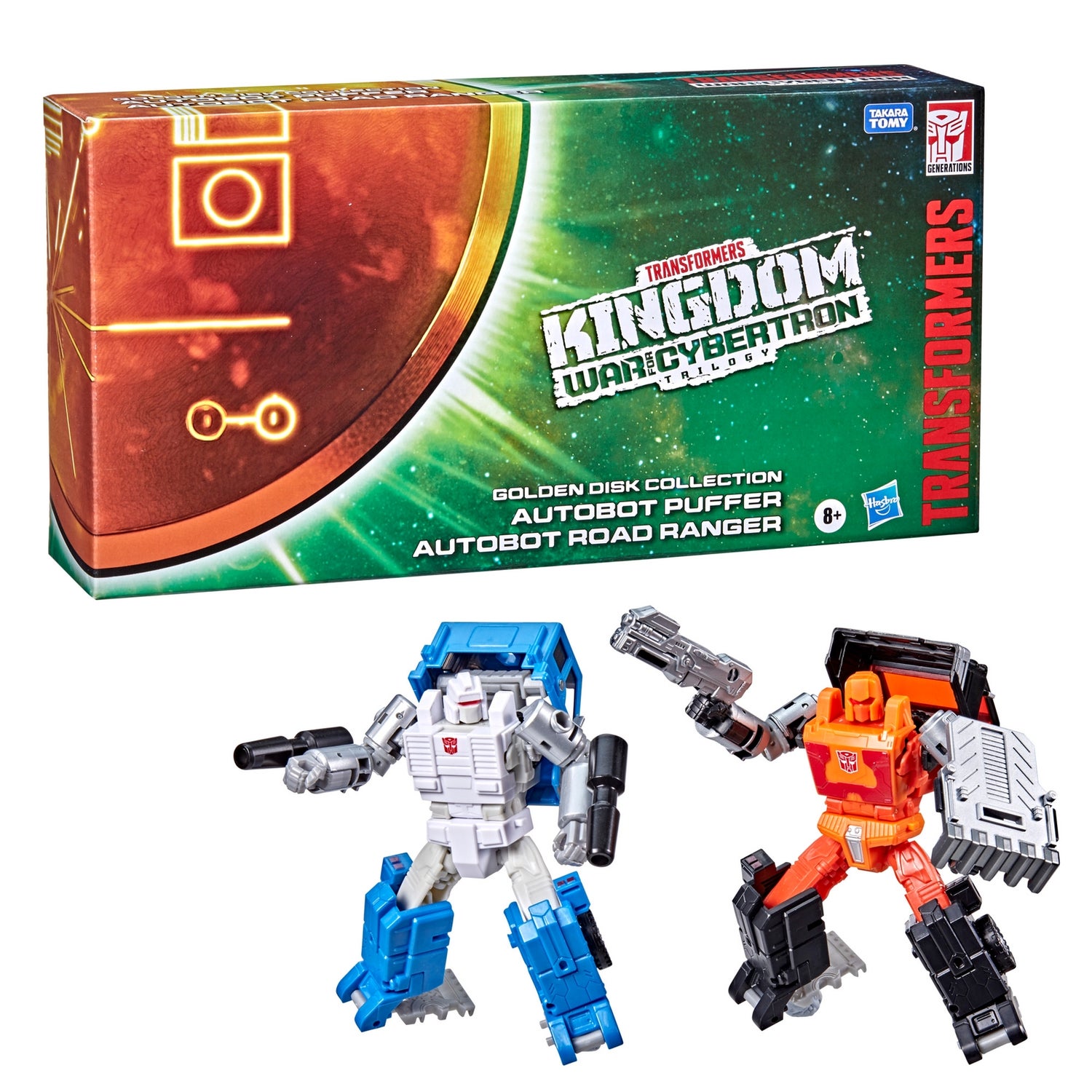 Transformers Generations War for Cybertron Golden Disk Collection Chapter 1, Autobot Road Ranger and Autobot Puffer 5.5 Inch