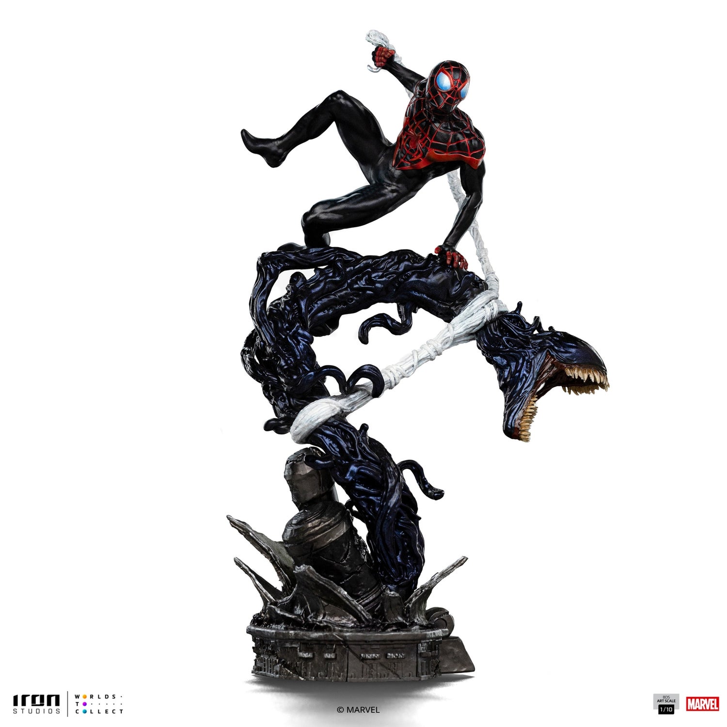 Iron Studios Spider-Man vs Villains Miles Morales Diorama Art Scale 1/10 Statue