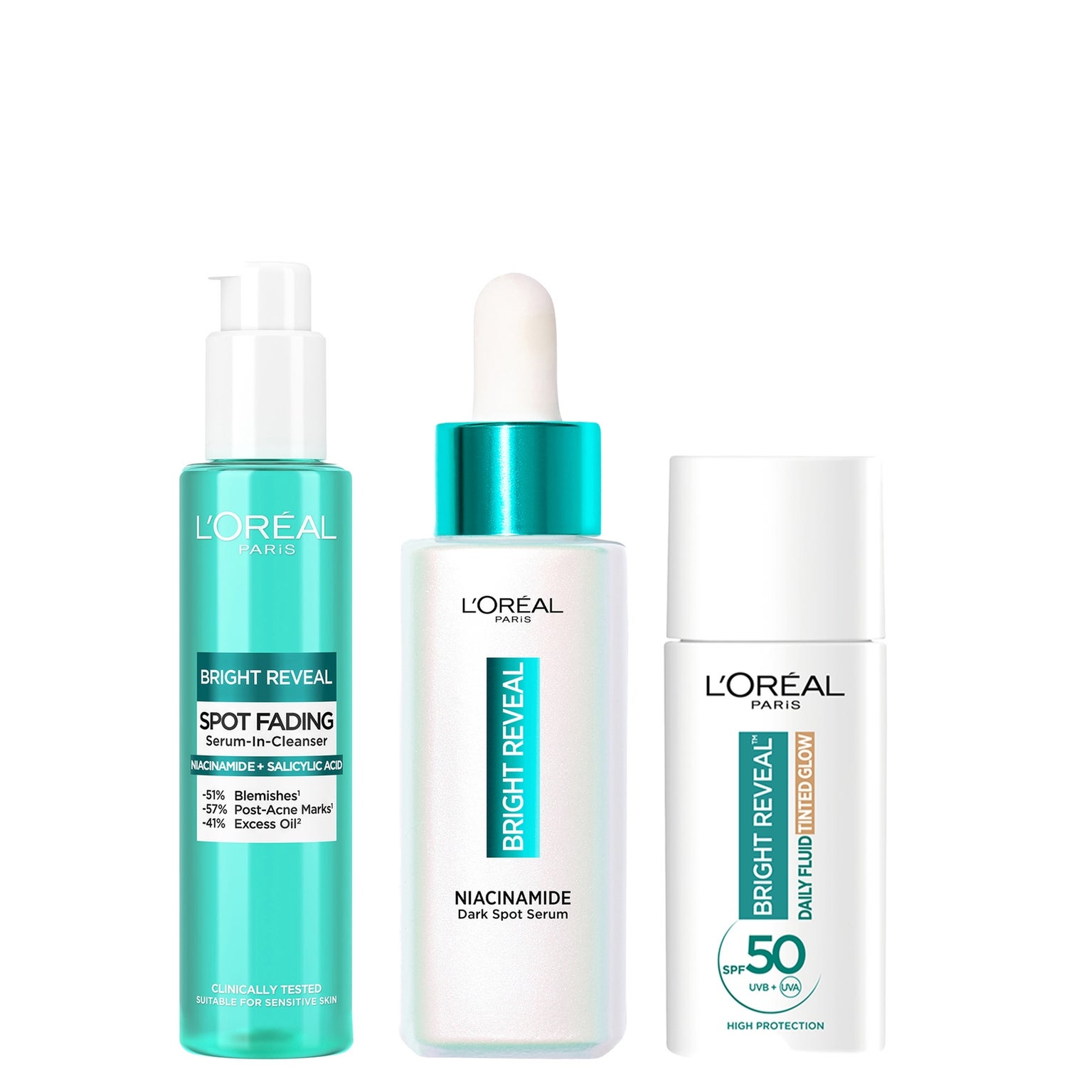 L'Oreal Paris Bright Reveal Dark Spot Defender Routine Bundle