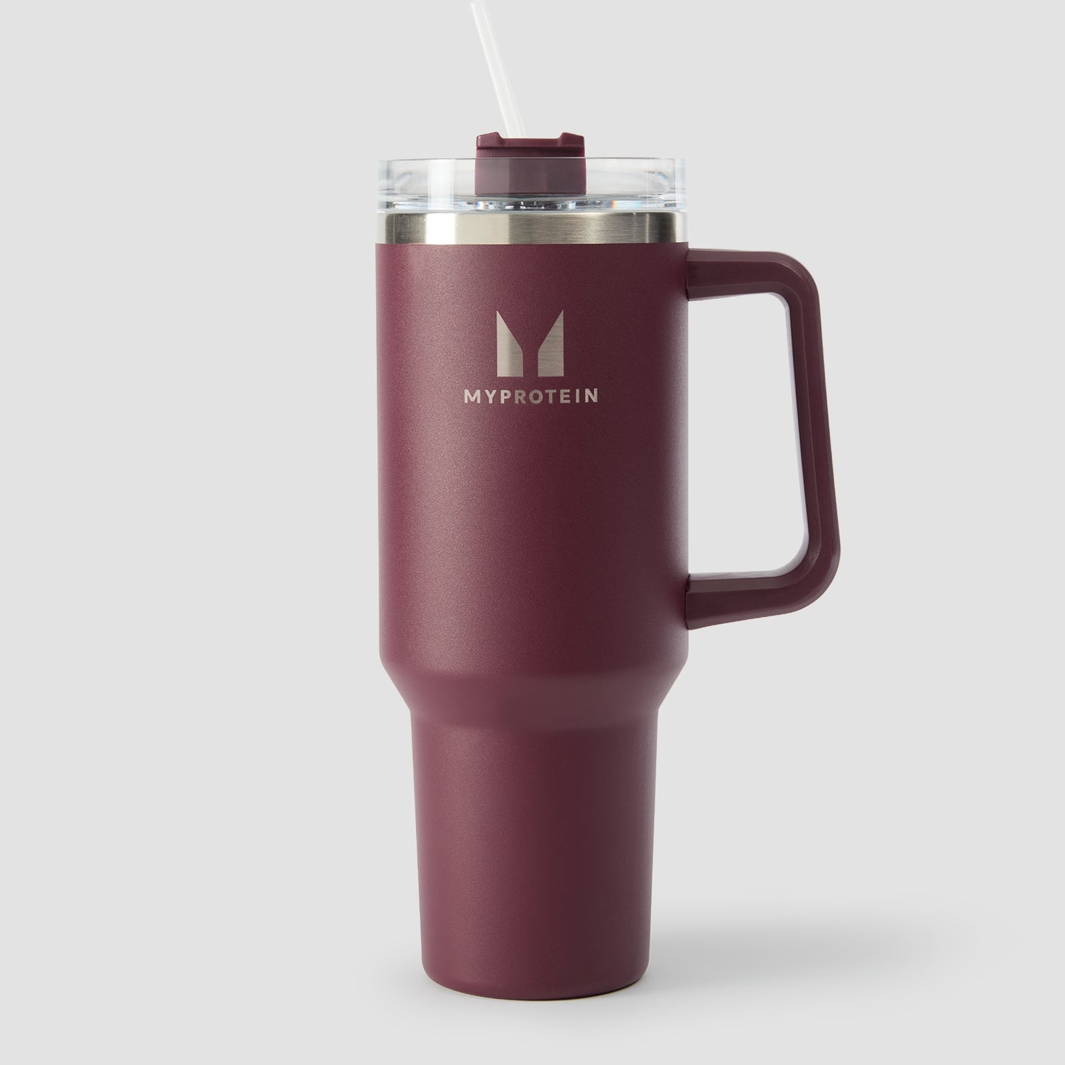 Myprotein Metal Side Handle Straw Bottle 1200ml - Deep Berry