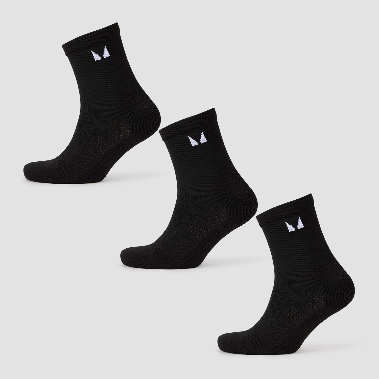 MP Running Socks (3 pack) - Black - UK 2-5