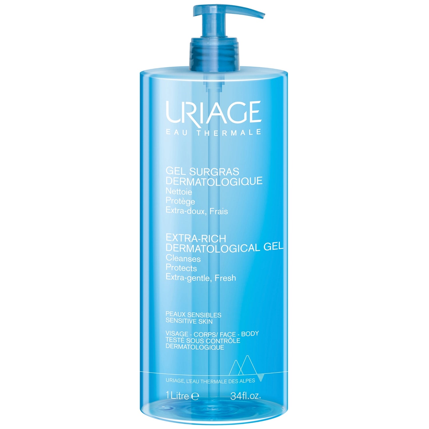 Uriage Extra-Rich Dermatological Cleansing Gel 1L