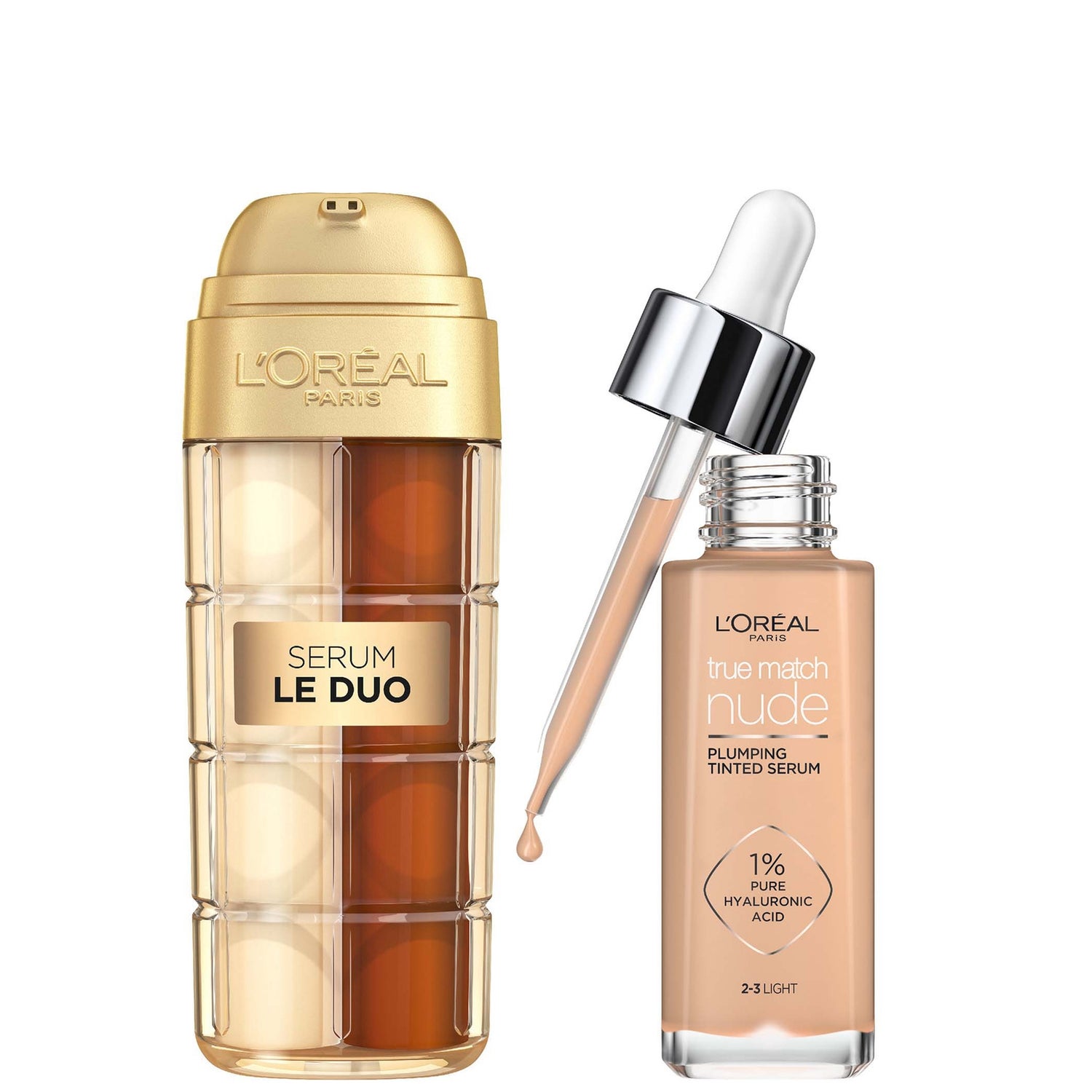 L'Oreal Paris Age Perfect Serum Le Duo 30ml & True Match Tinted Serum 30ml Bundle (Various Shades)