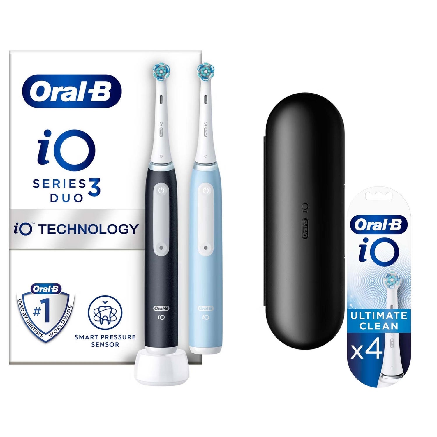 Oral-B iO 3 Black & Blue Electric Toothbrushes