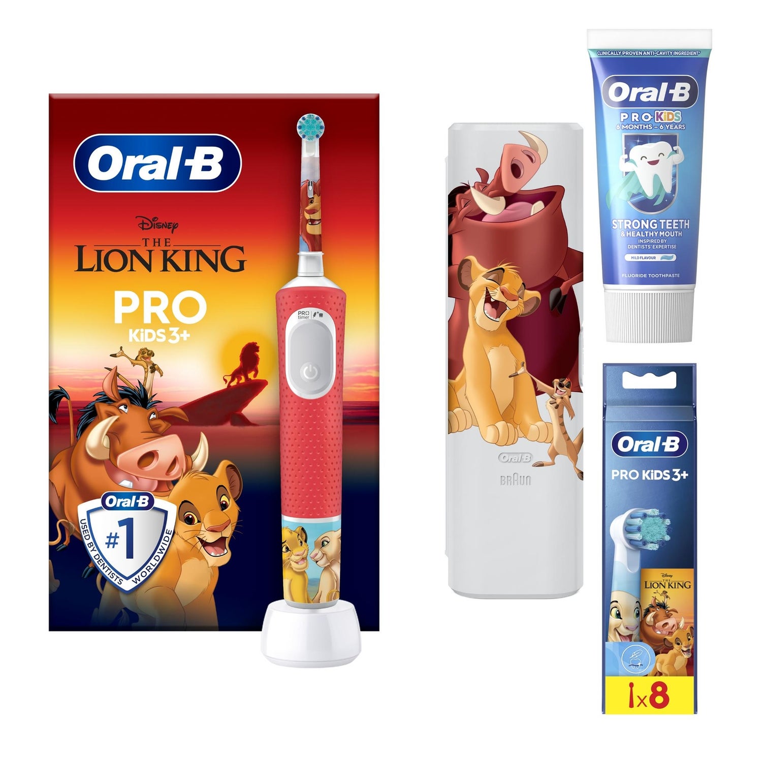 Oral-B Vitality Pro Kids Lion King Electric Toothbrush with Travel Case