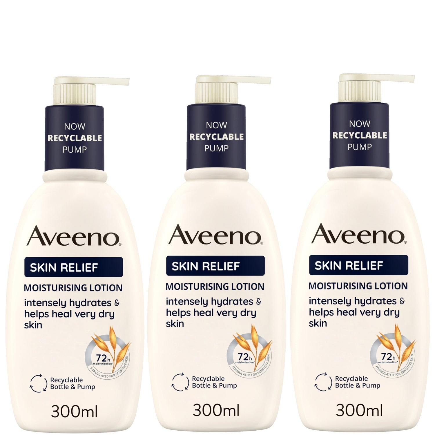 Aveeno Skin Relief Lotion Trio for Intense Hydration 900ml Mega Bundle