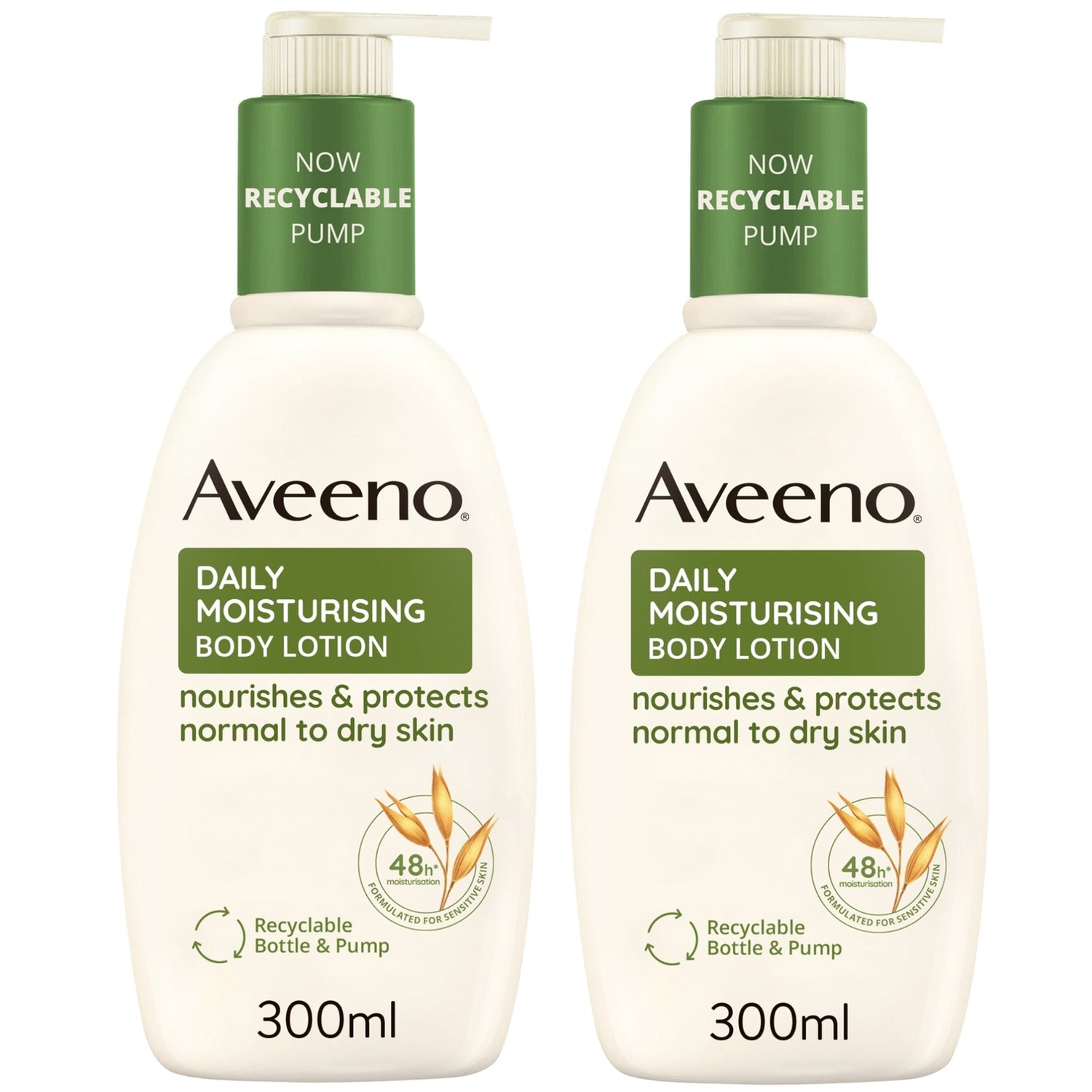 Aveeno Daily Moisturising Lotion Duo for Instant and Long Lasting Hydration 600ml Mega Bundle