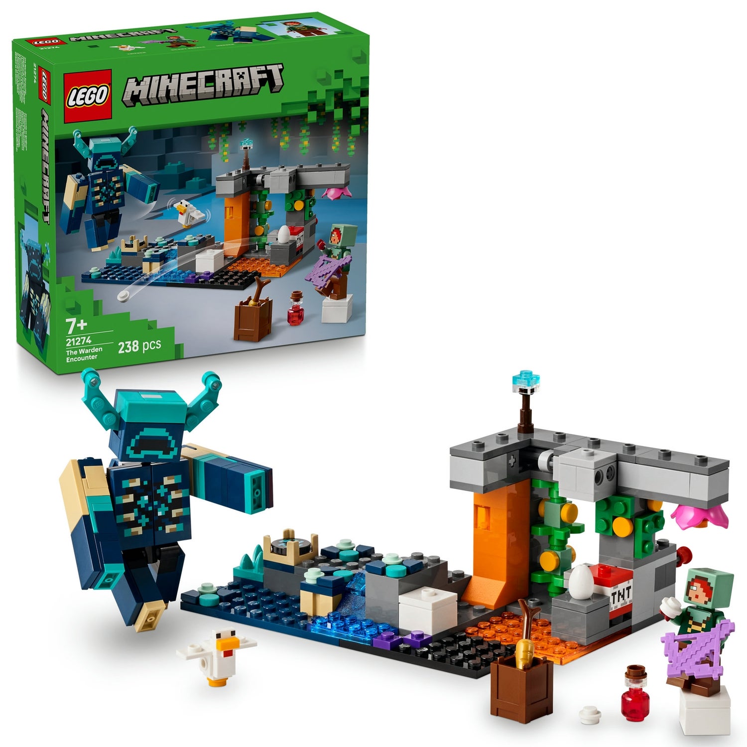 LEGO® Minecraft® The Warden Encounter Collectible Video Game Merch 21274