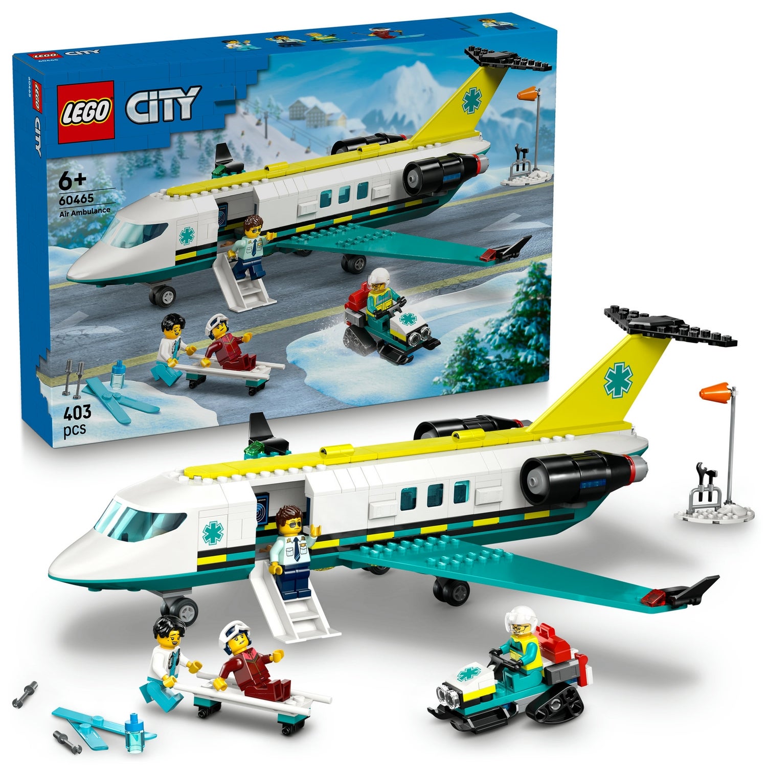LEGO City Emergency Air Ambulance Airplane Toy Playset 60465