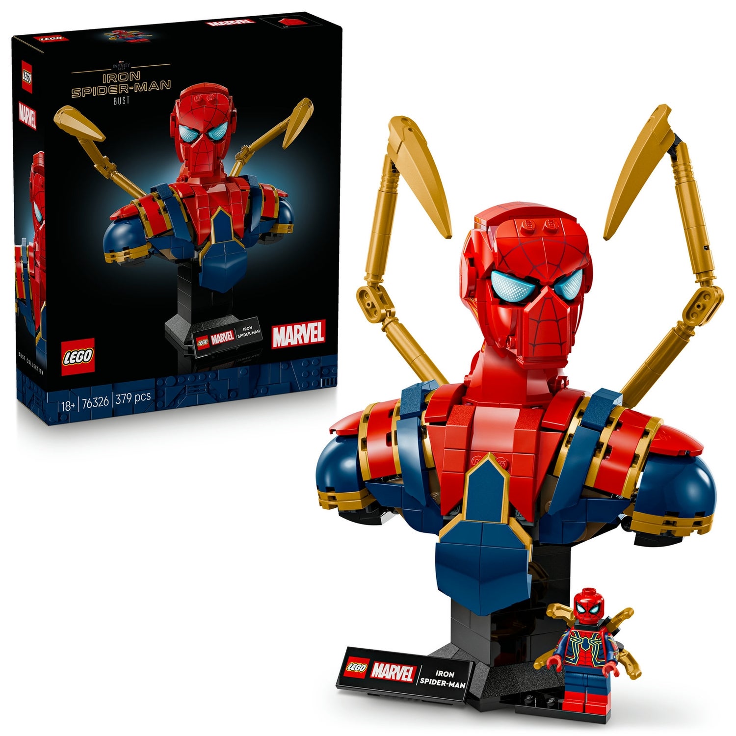 LEGO Marvel Iron Spider-Man Bust Avengers Building Set 76326