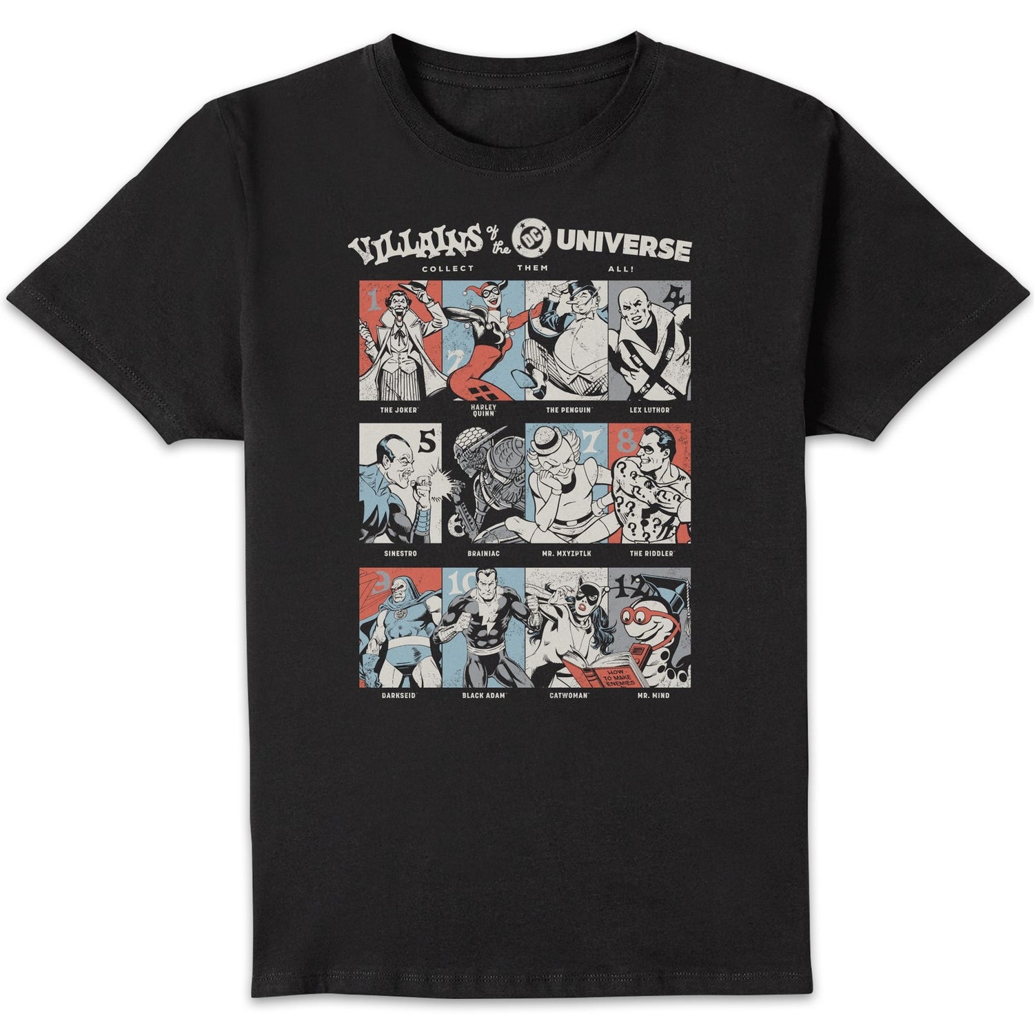 DC Comics Justice League Villains Of The DC Universe Unisex T-Shirt - Black