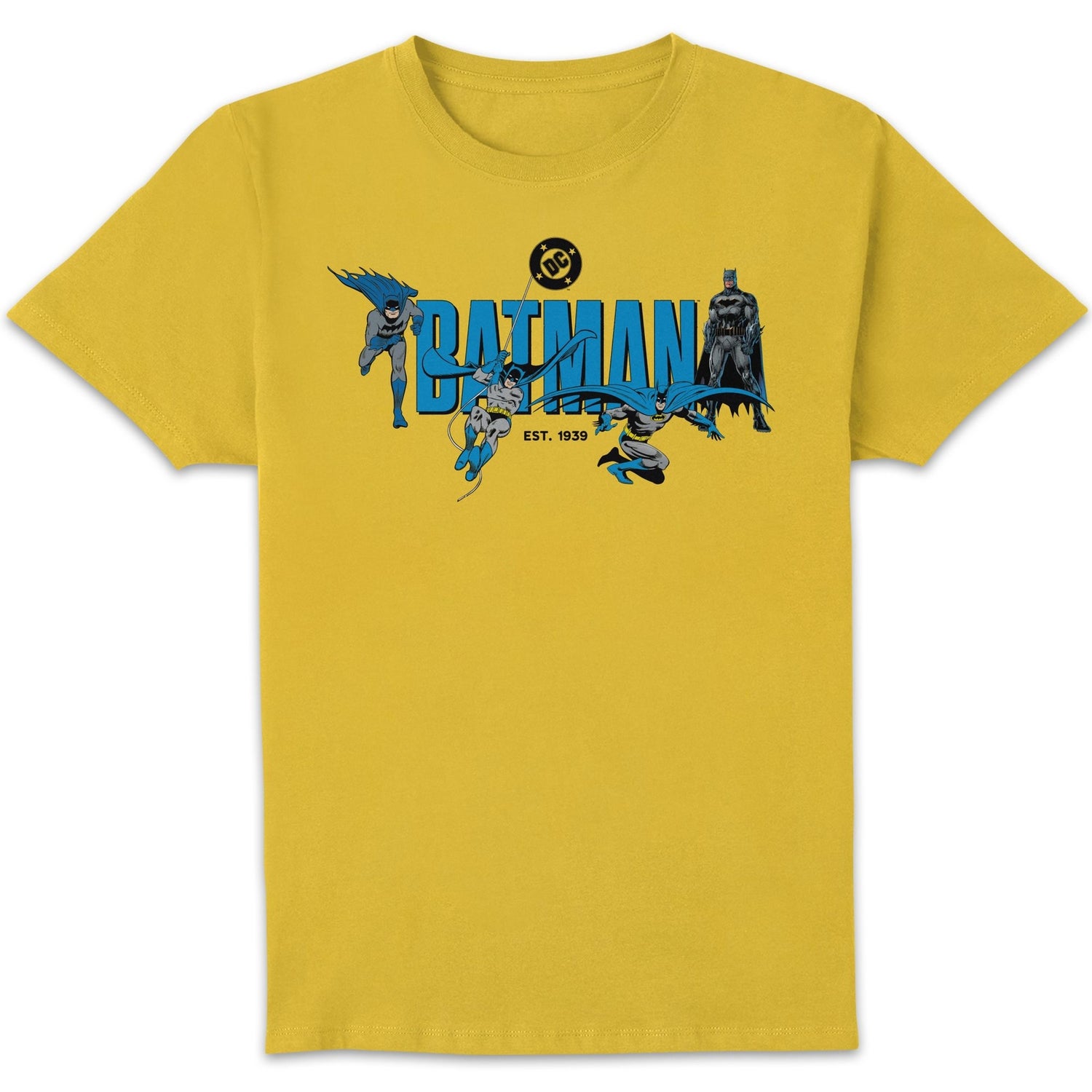 DC Comics Justice League  Batman Through The Ages Unisex T-Shirt - Yellow