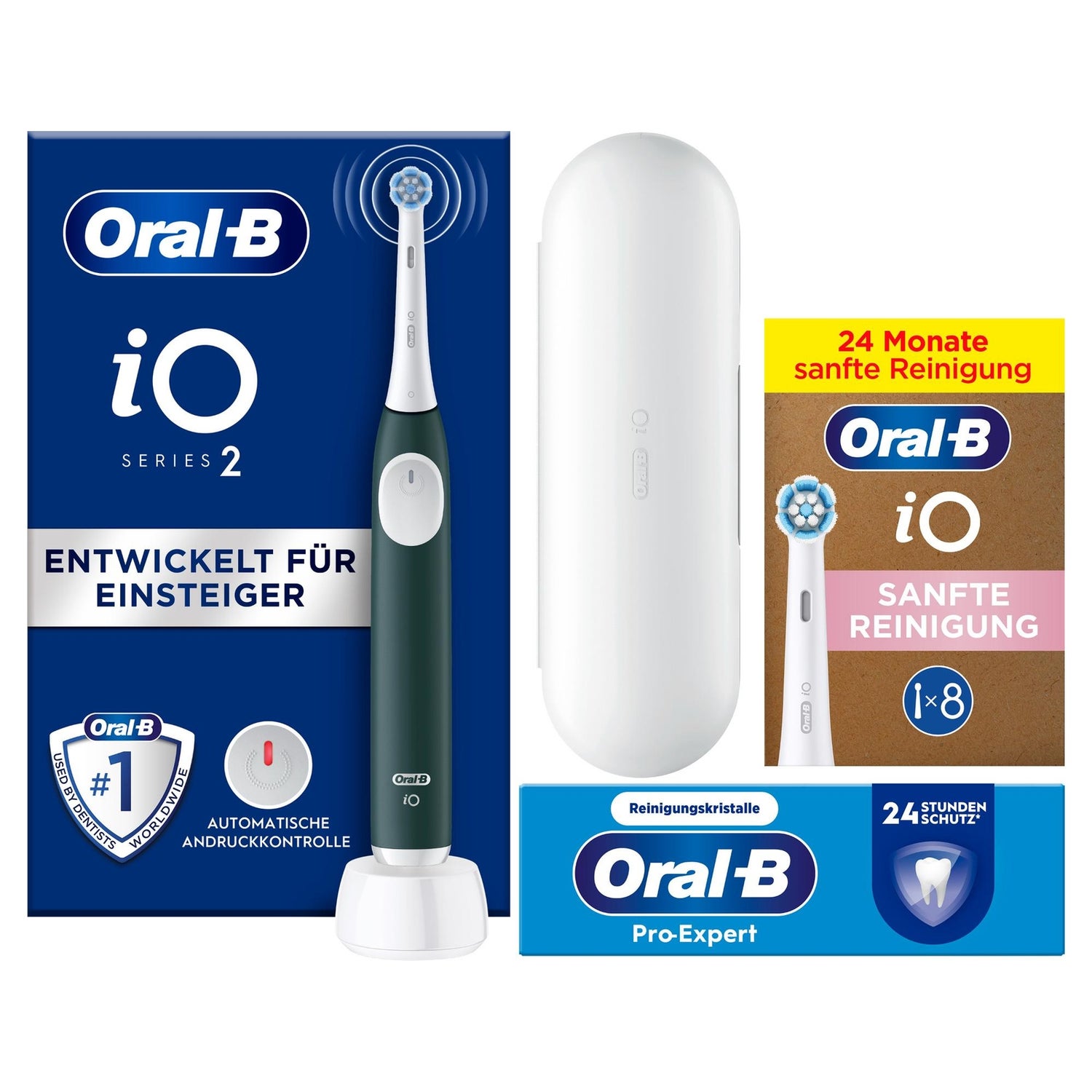 Oral-B iO Series 2 mit Reiseetui Forest Green