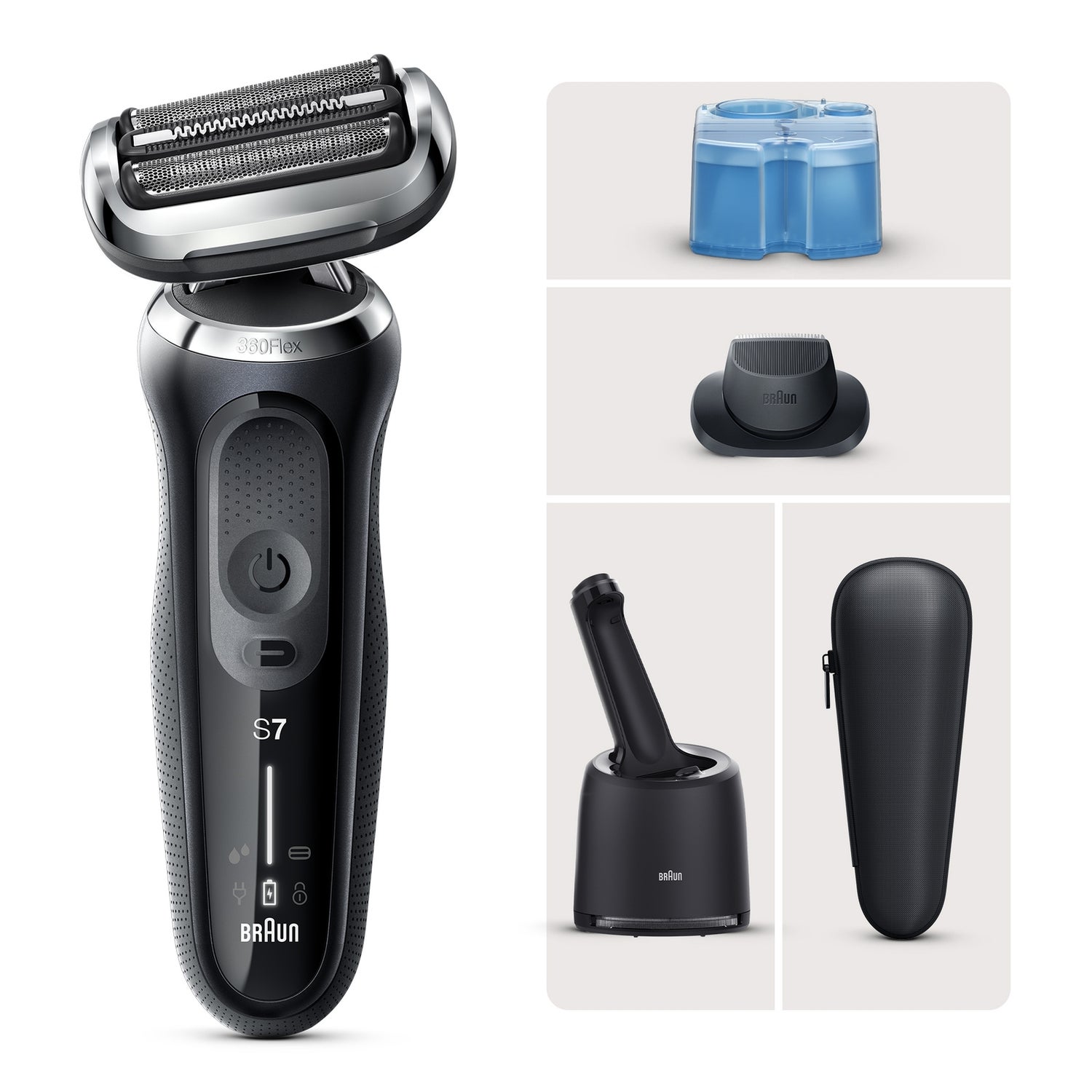 Braun Bundle: Series 7 70-N7200cc Electric Shaver, SmartCare Center & CCR2