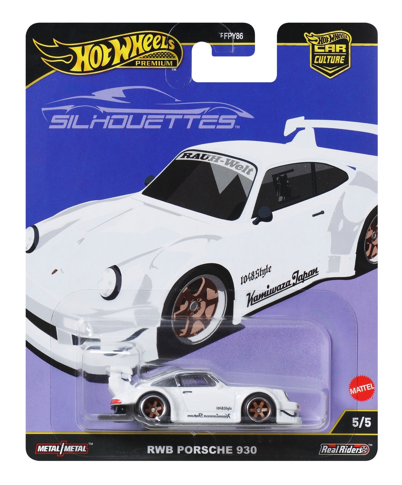 Hot Wheels Premium Car Silhouettes Porsche 930 RWB