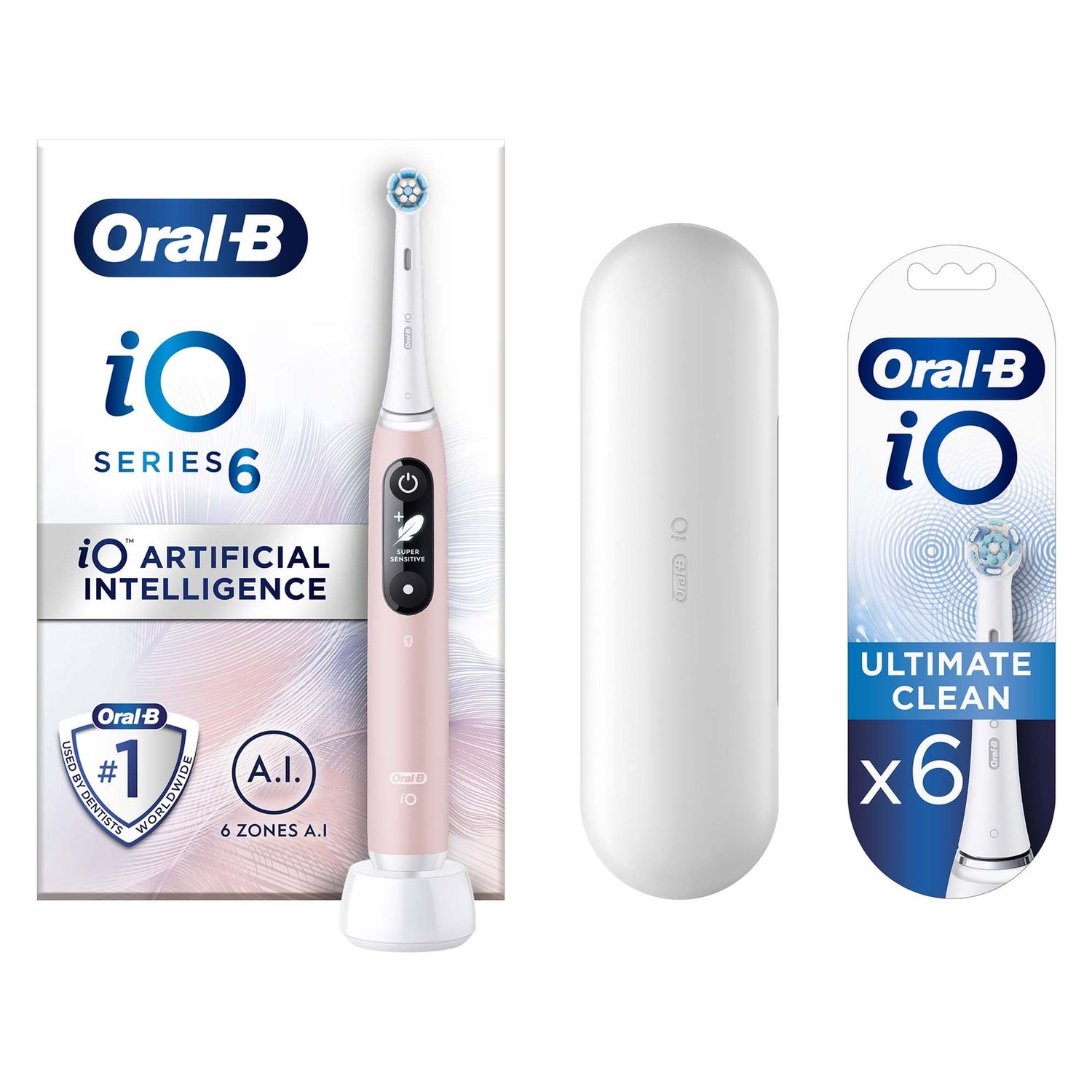 Oral-B iO 6 Pink Electric Toothbrush Designed By Braun