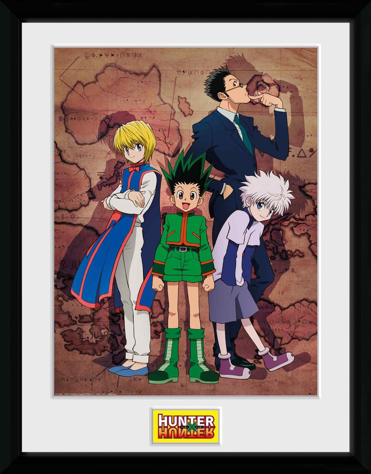 Hunter X Hunter Key Art Map 30 x 40cm Framed Collector Print