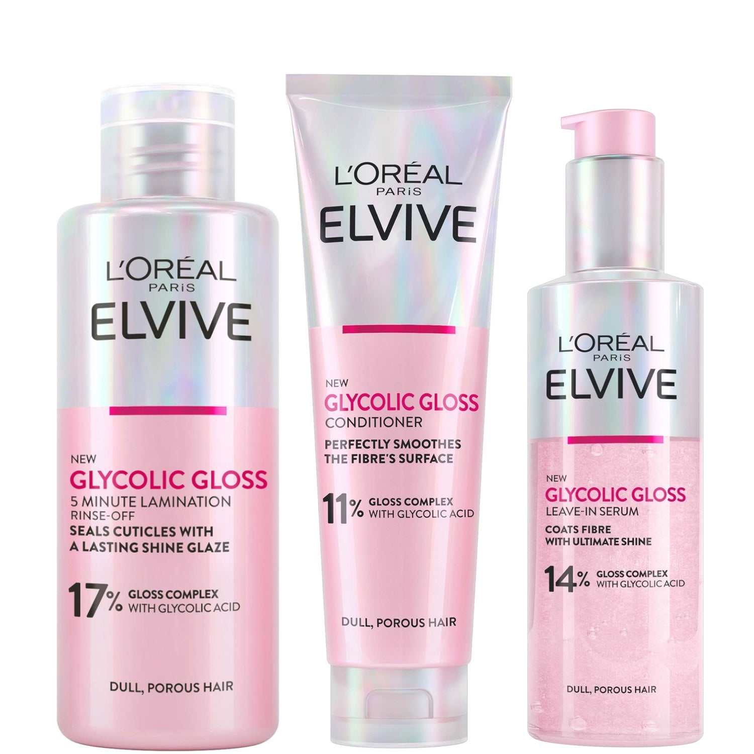 L'Oréal Paris Elvive Glycolic Gloss 3 Step Routine