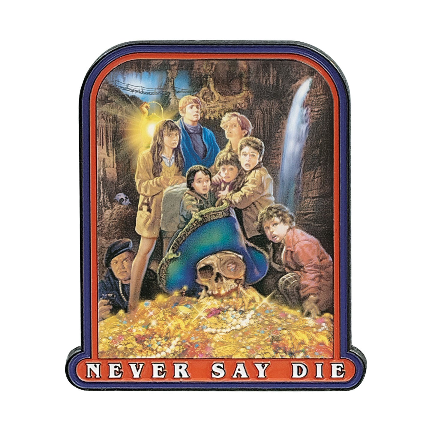 The Goonies 40th Anniversary Never Say Die Pin Badge