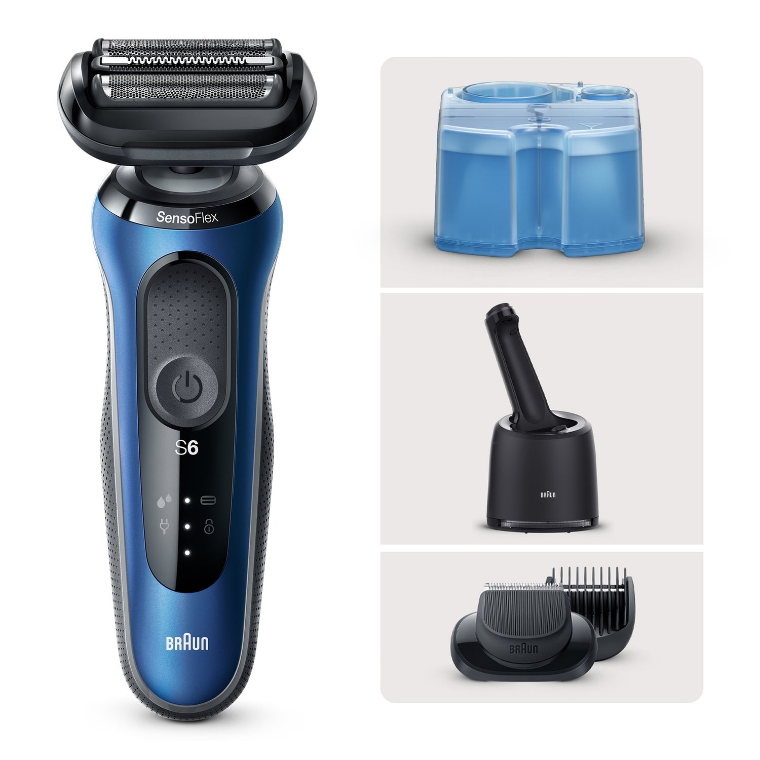 Braun Bundle: Series 6 60-B7500cc Electric Shaver, SmartCare Center & CCR2