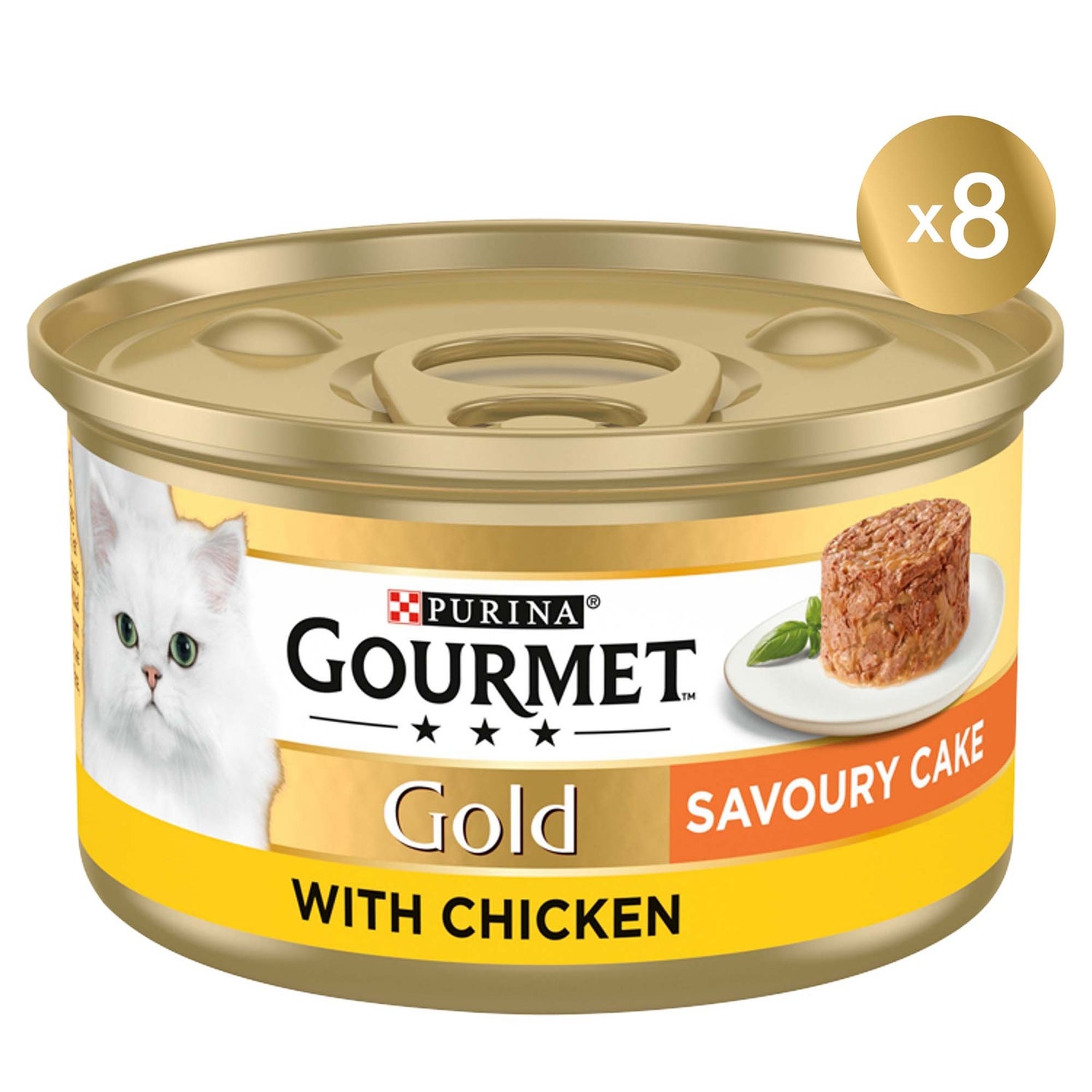 GOURMET Gold Savoury Cake Chicken Wet Cat Food 8x85g
