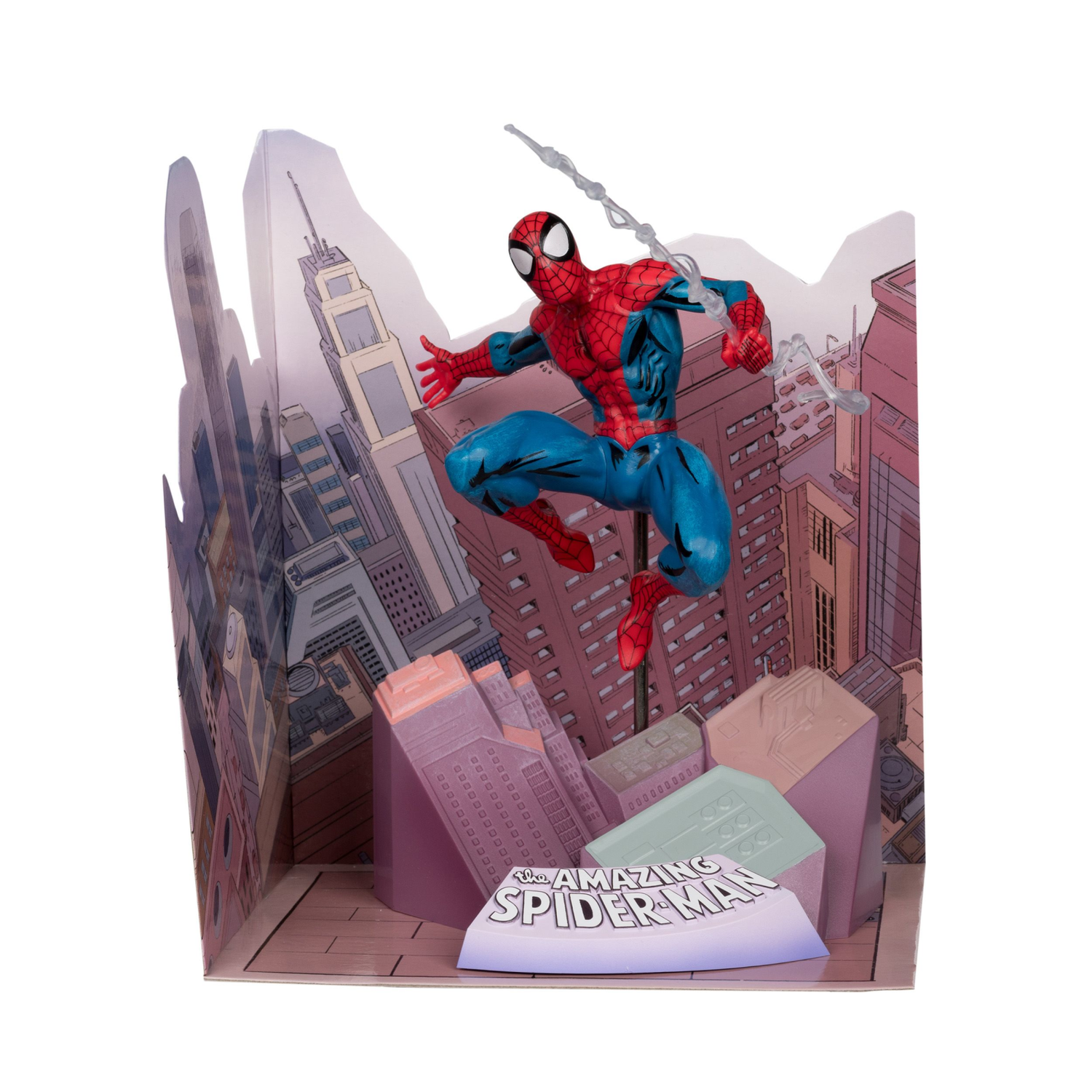 McFarlane Toys Marvel Spider-Man 1:10th Scale Collectible with Scene (The Amazing Spider-Man #1)