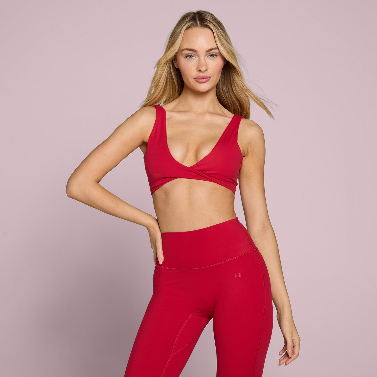 MP Women's Tempo Twist Front Sports Bra - Rose Red - XS